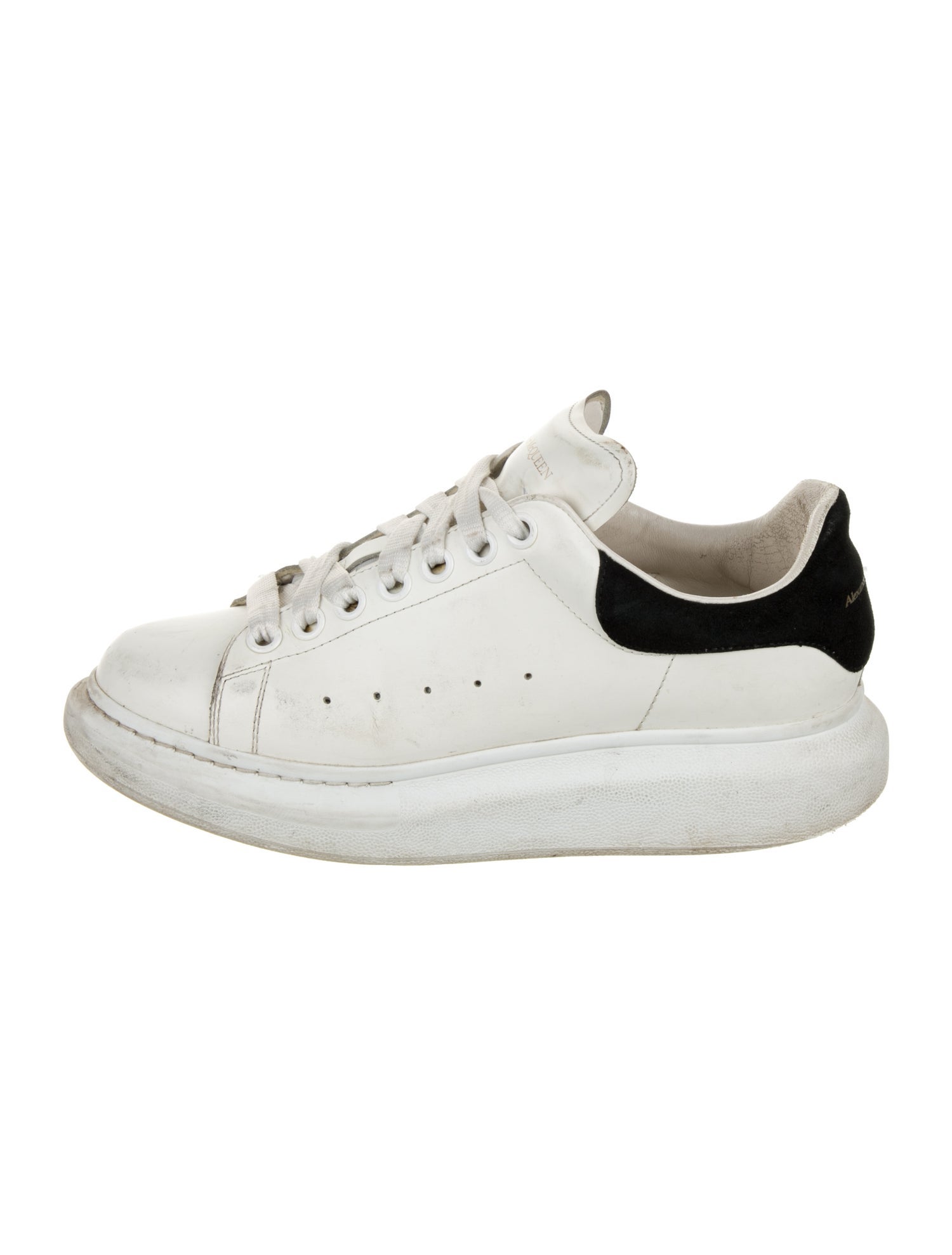 Alexander McQueen Leather Lasercut Accents Sneakers