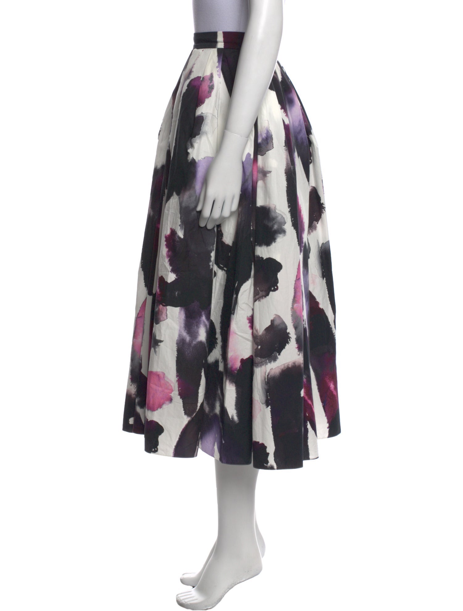 Alexander McQueen Printed Midi Length Skirt