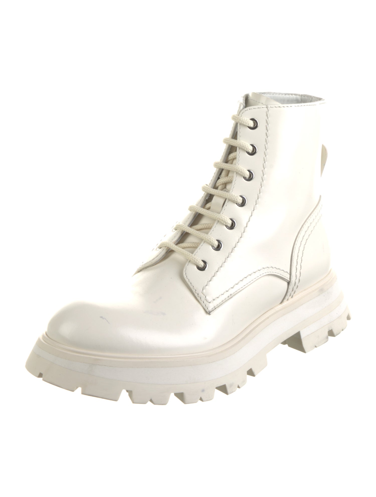 Alexander McQueen Leather Combat Boots
