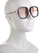 Alexander McQueen Square Tinted Sunglasses