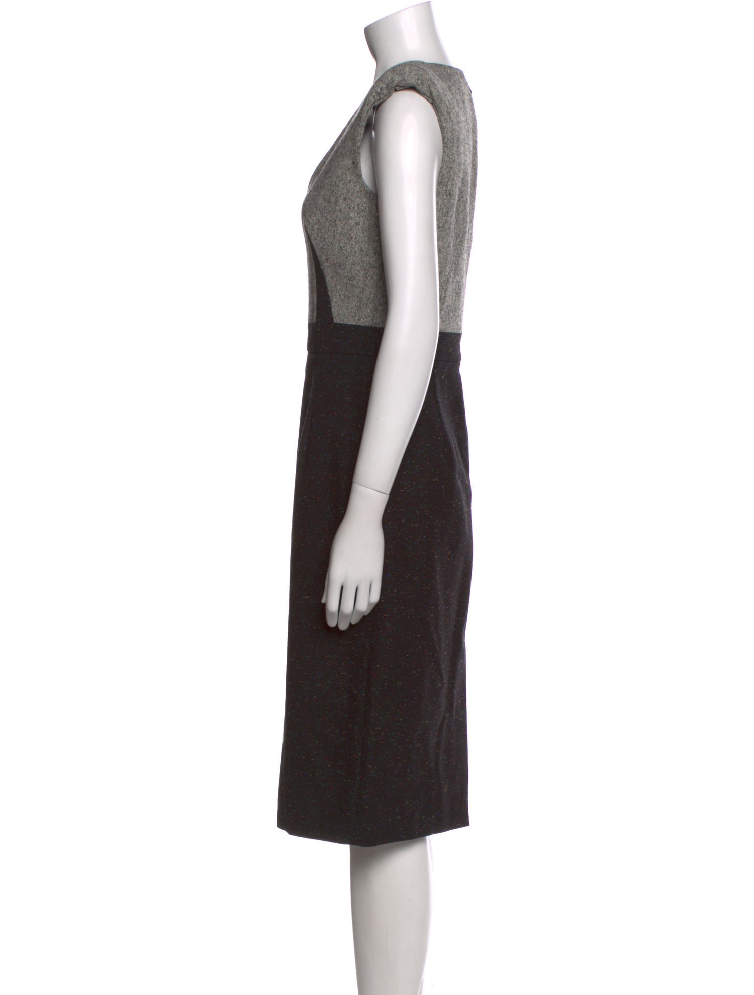 Alexander McQueen Wool Midi Length Dress