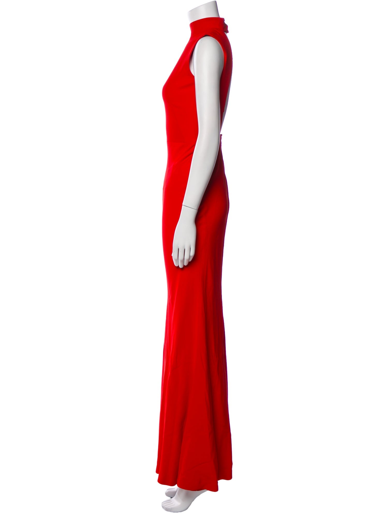 Alexander McQueen Mock Neck Long Dress
