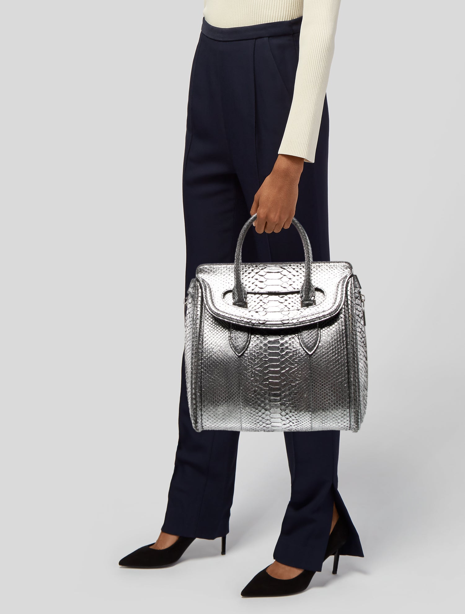 Alexander McQueen Snakeskin Top Handle Bag