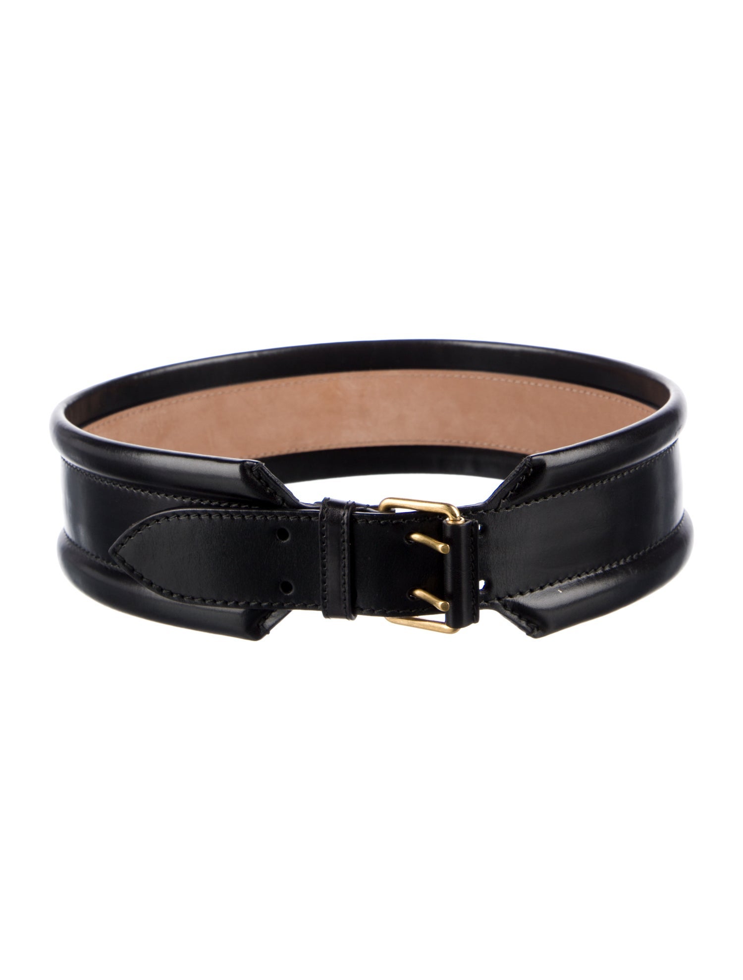 Alexander McQueen Wide Leather Waist Belt