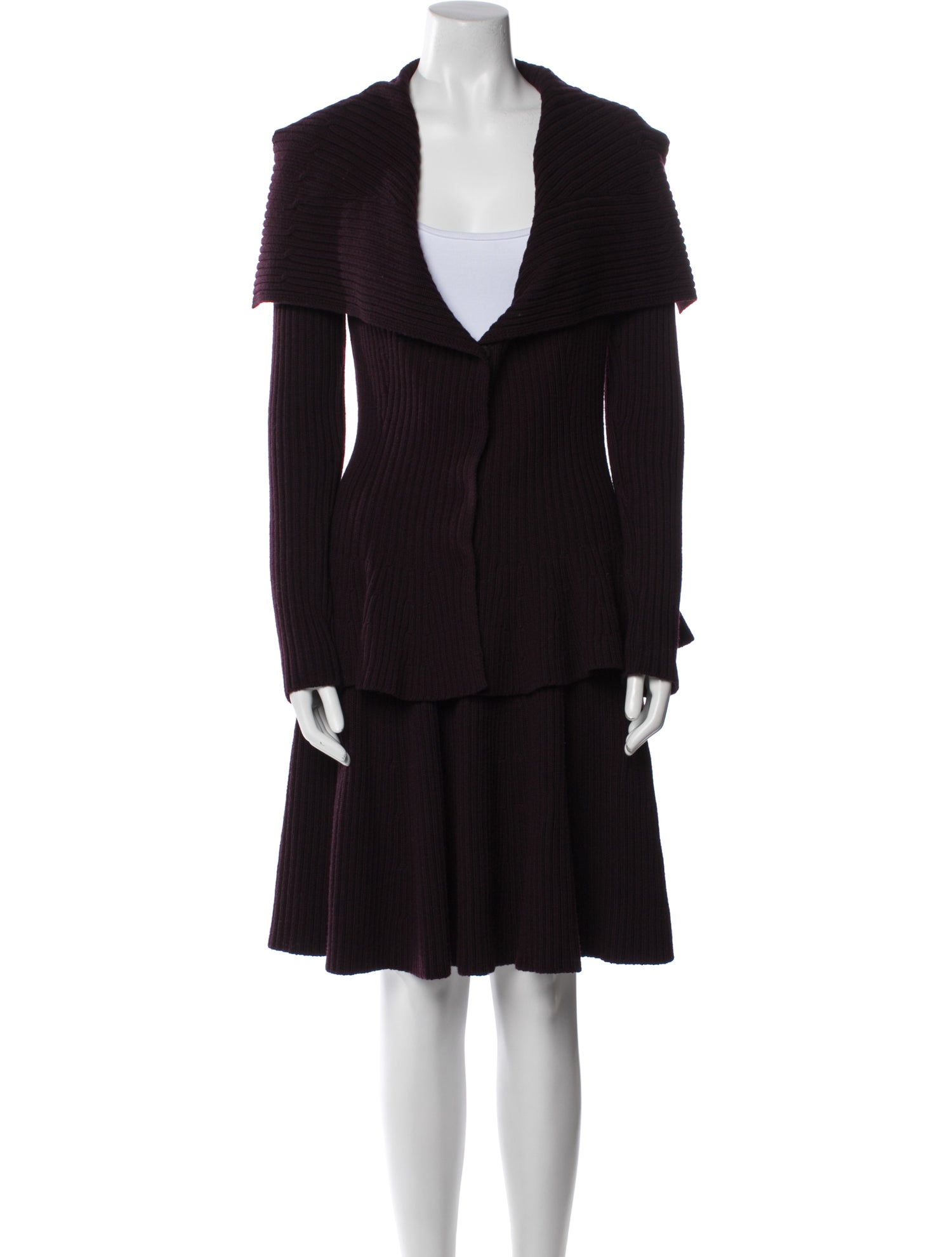 Alexander McQueen Wool Skirt Set