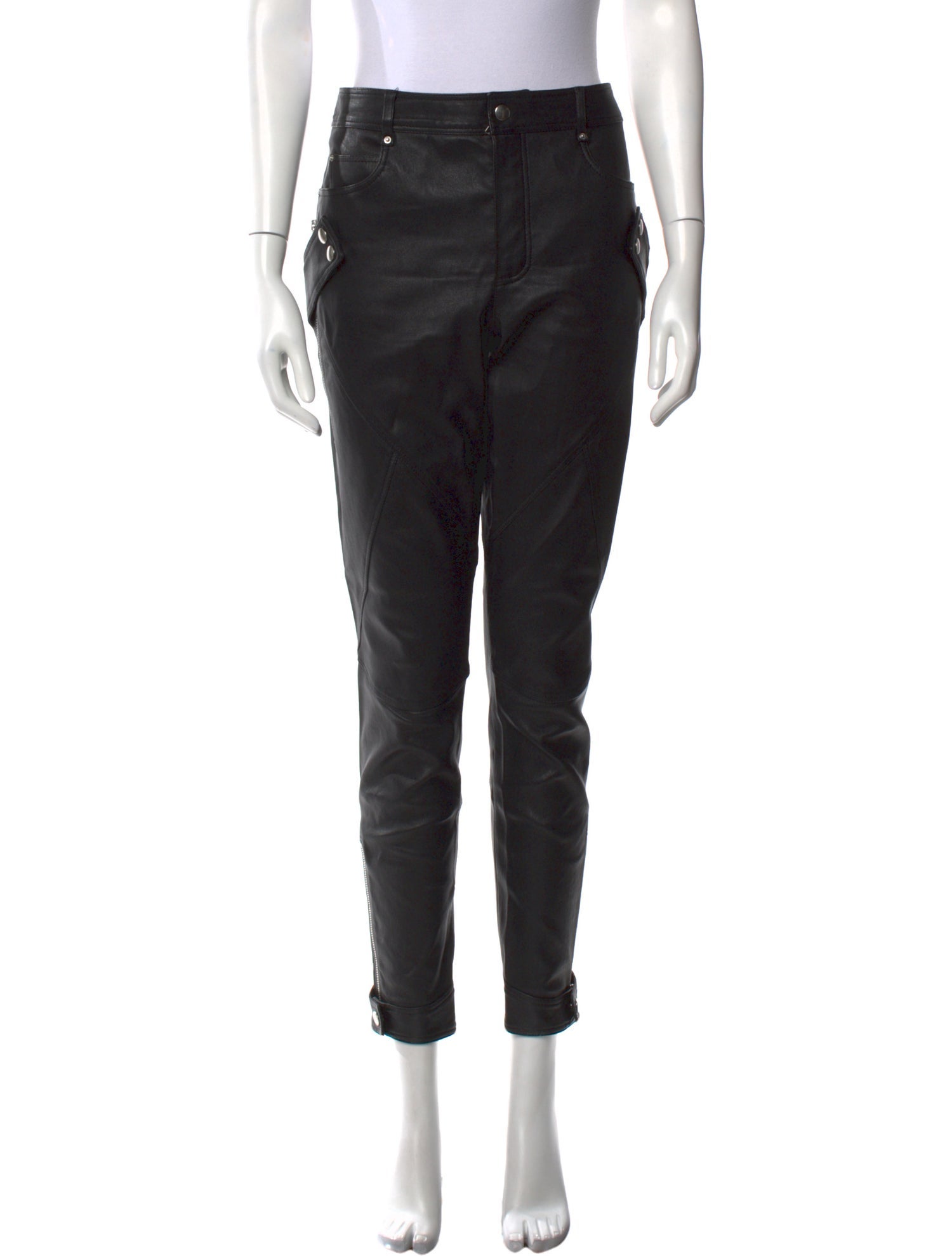 Alexander McQueen Leather Skinny Leg Pants