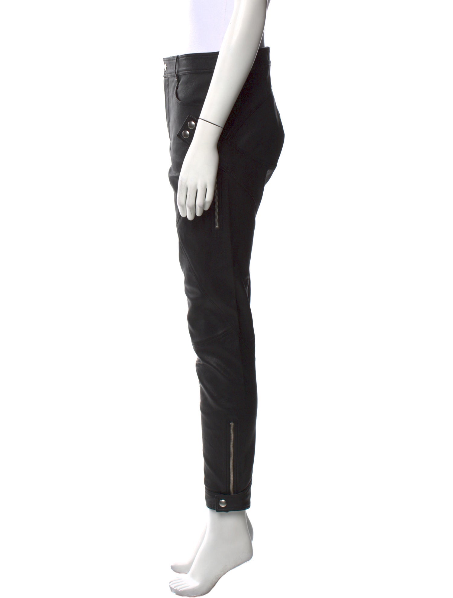 Alexander McQueen Leather Skinny Leg Pants
