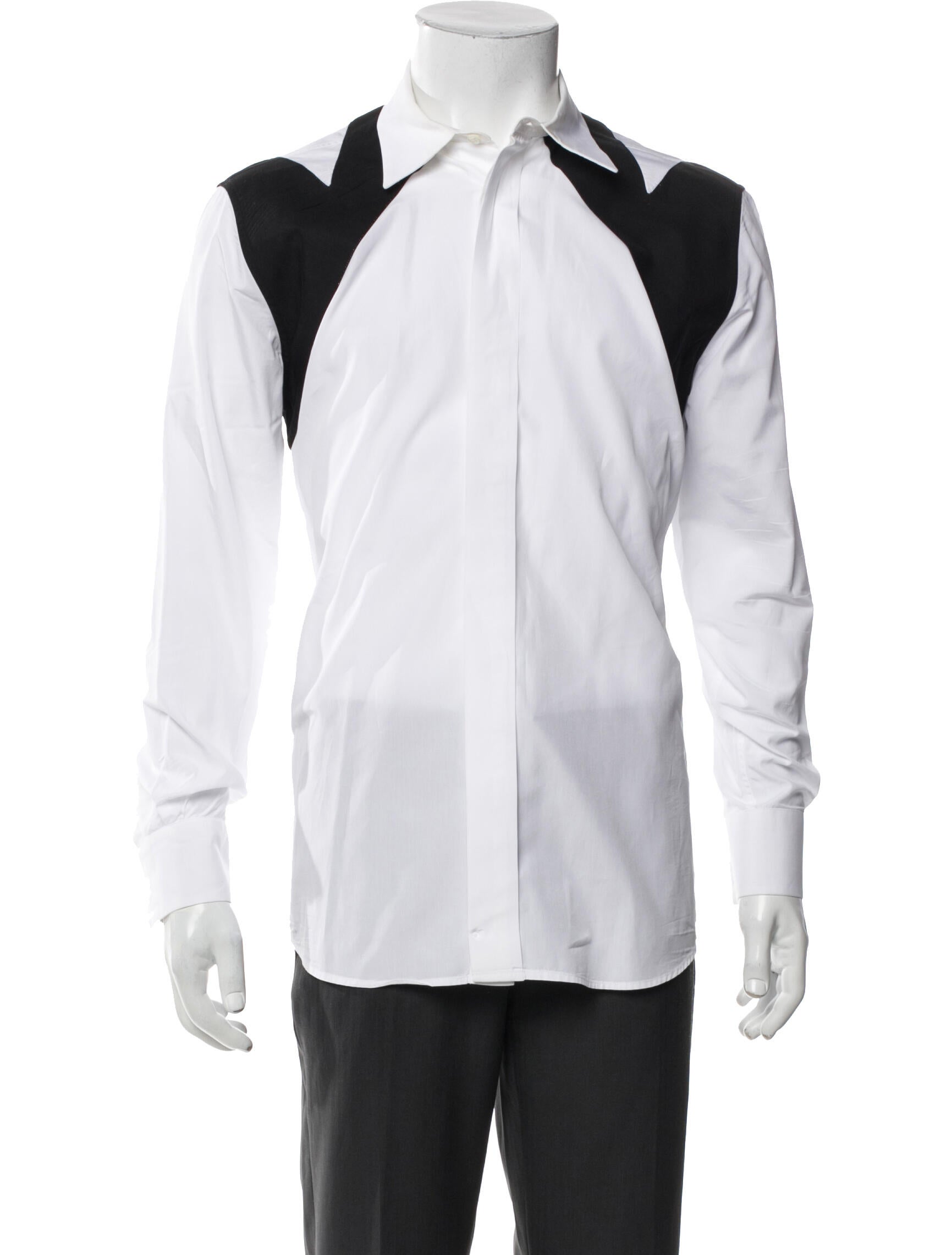 Alexander McQueen Long Sleeve Tuxedo Shirt