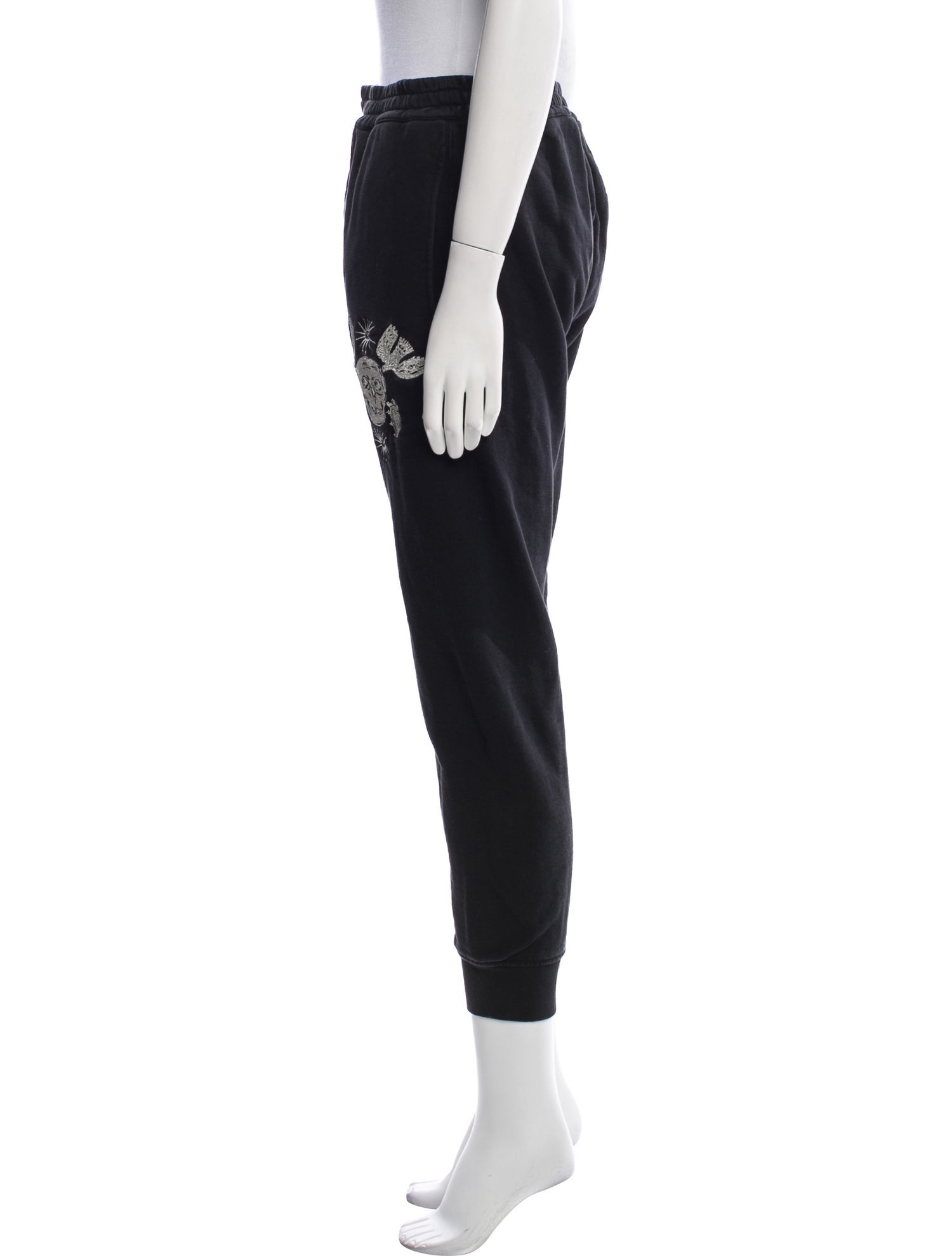 Alexander McQueen Graphic Print Embroidered Accent Sweatpants