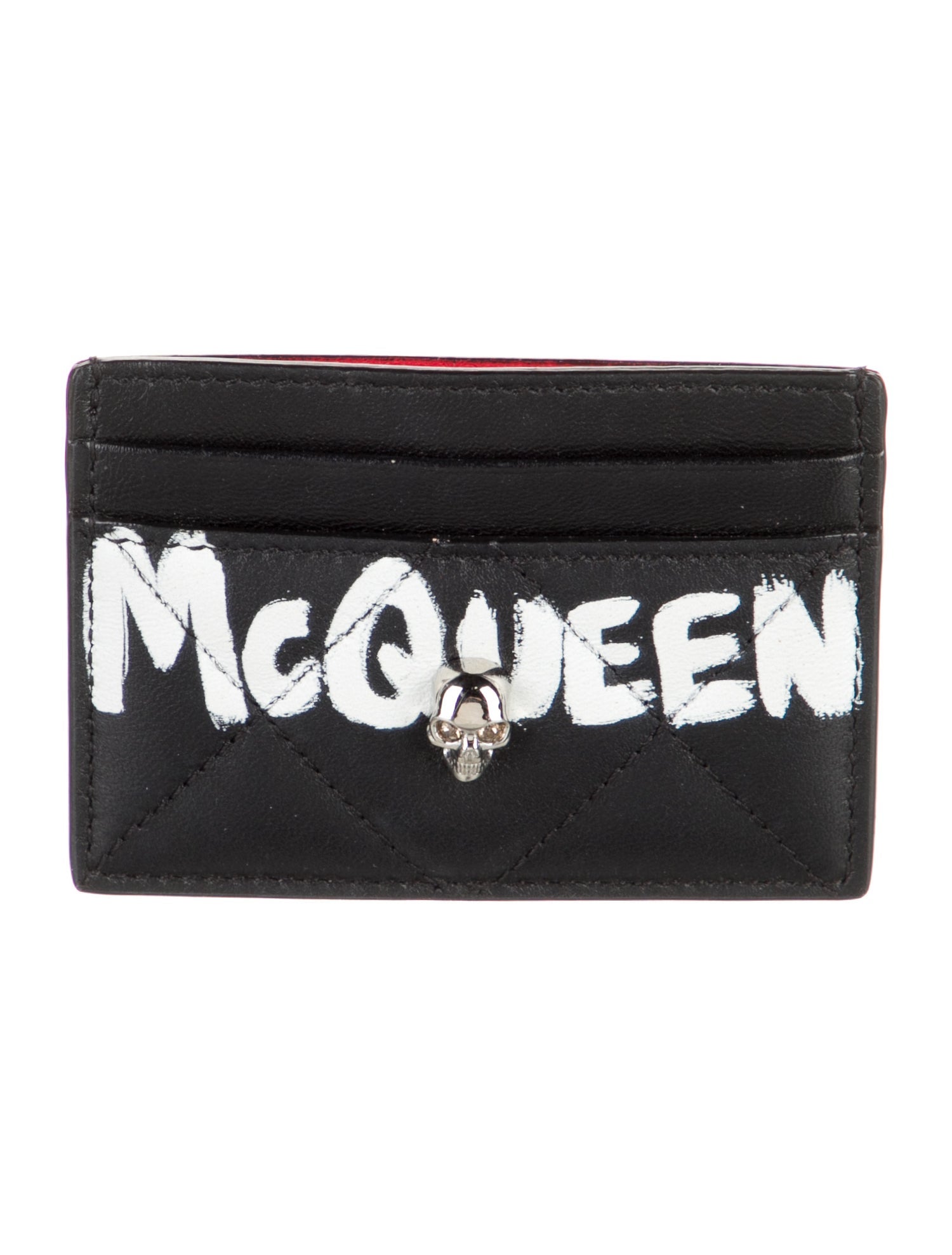 Alexander McQueen Leather Printed Card Holder