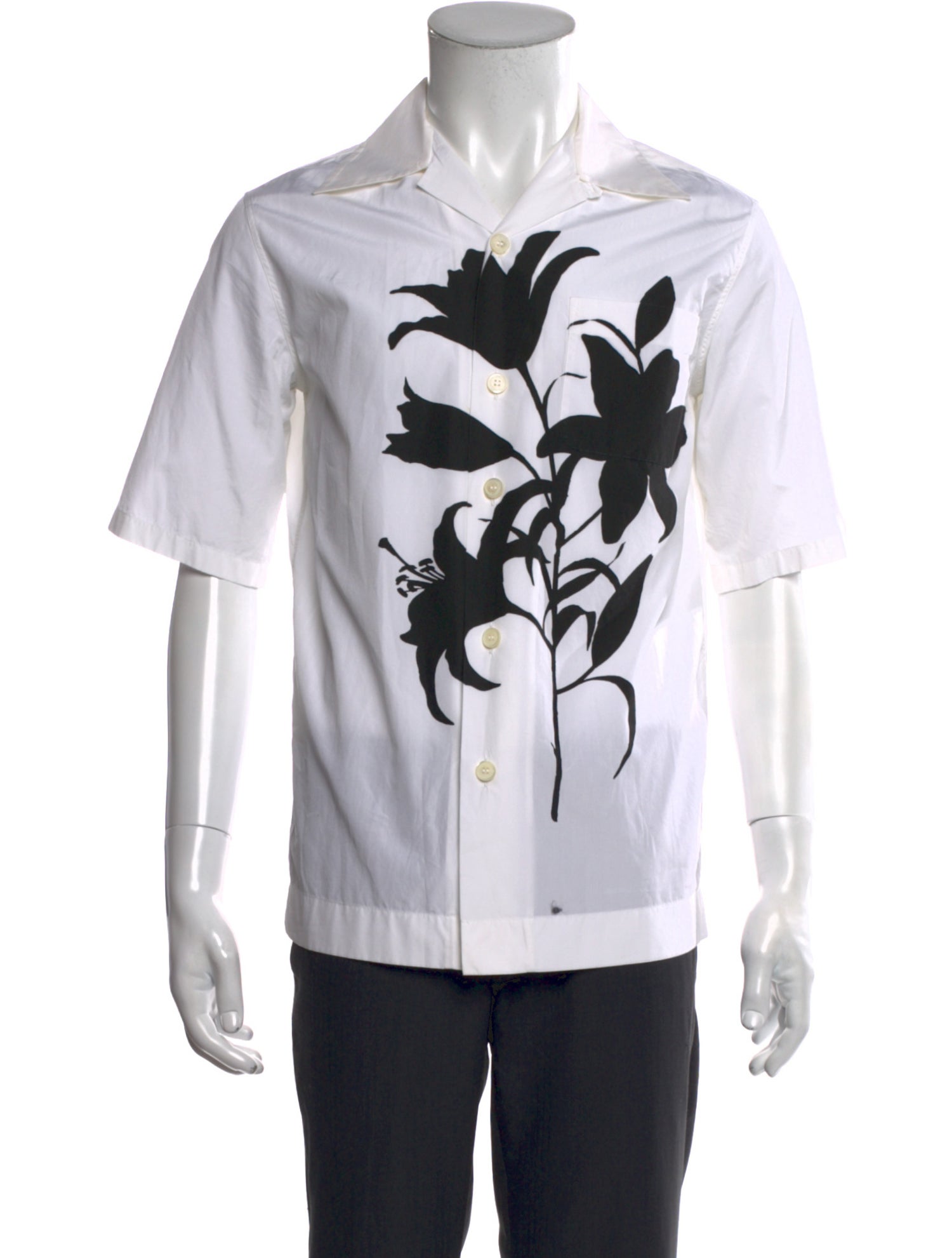 Alexander McQueen Floral Print Short Sleeve Shirt