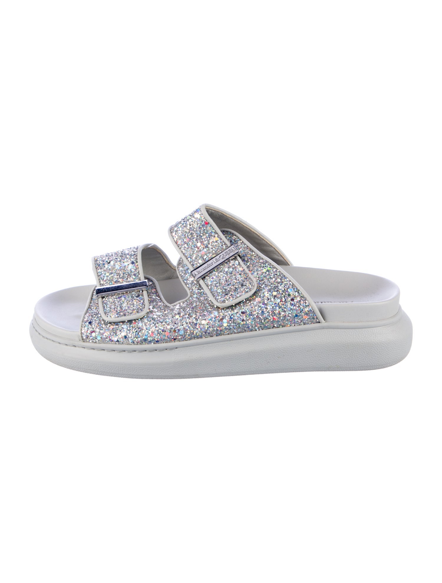 Alexander McQueen Glitter Glitter Accents Mules