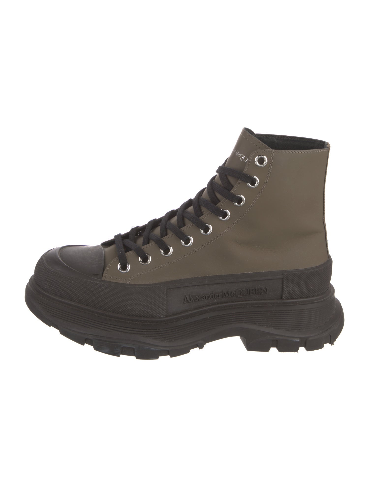 Alexander McQueen Leather Hiking Boots