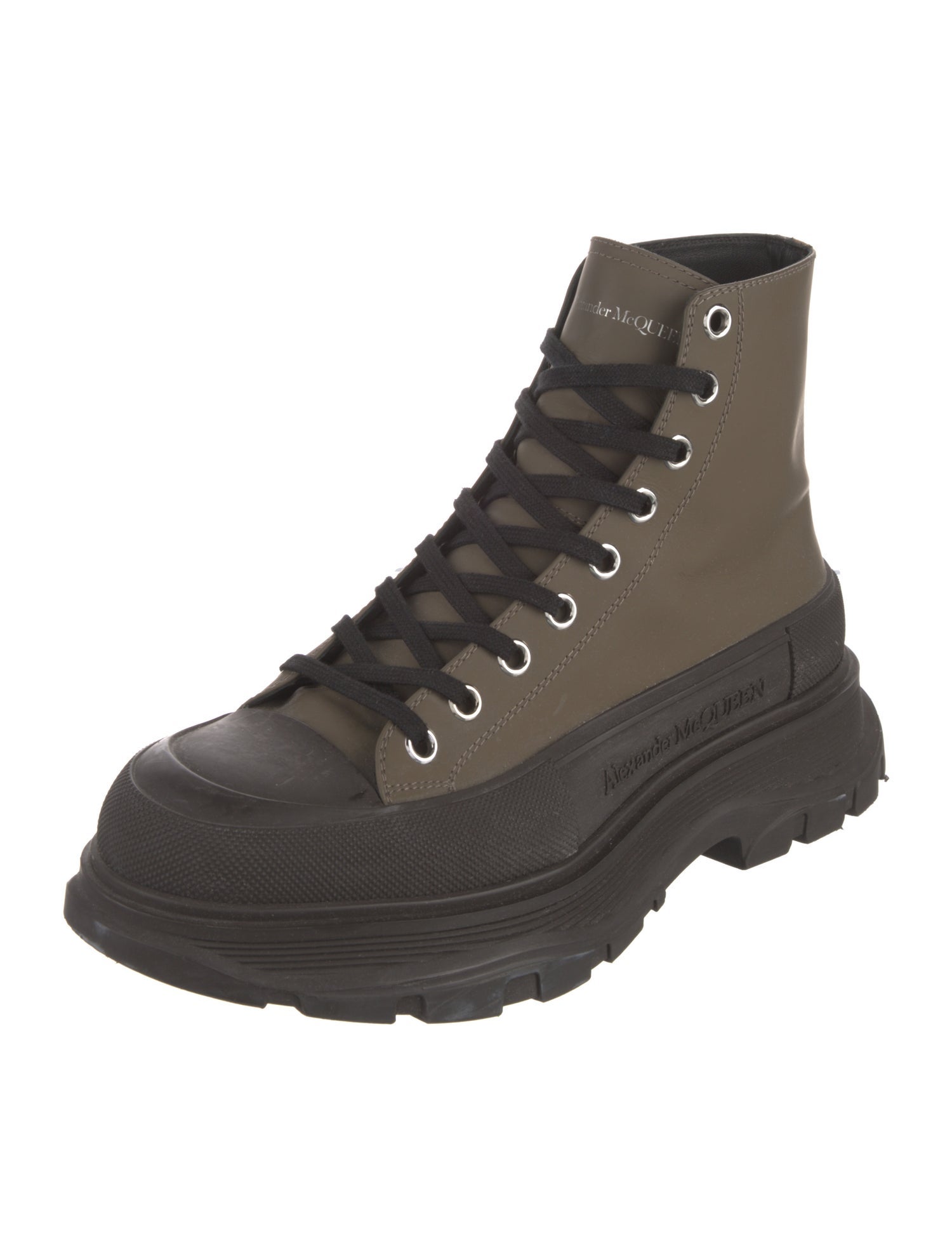 Alexander McQueen Leather Hiking Boots