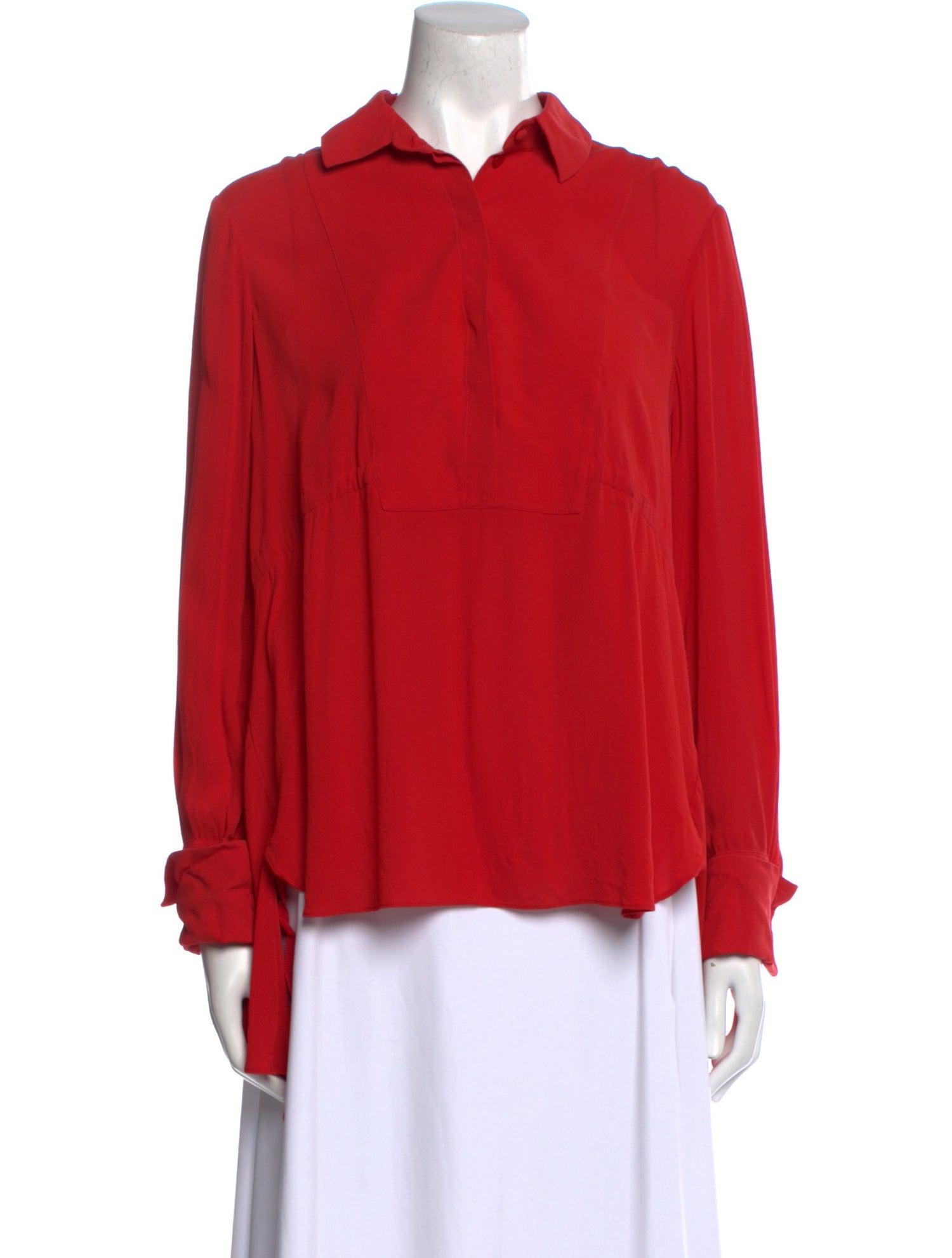 Alexander McQueen Silk Long Sleeve Blouse