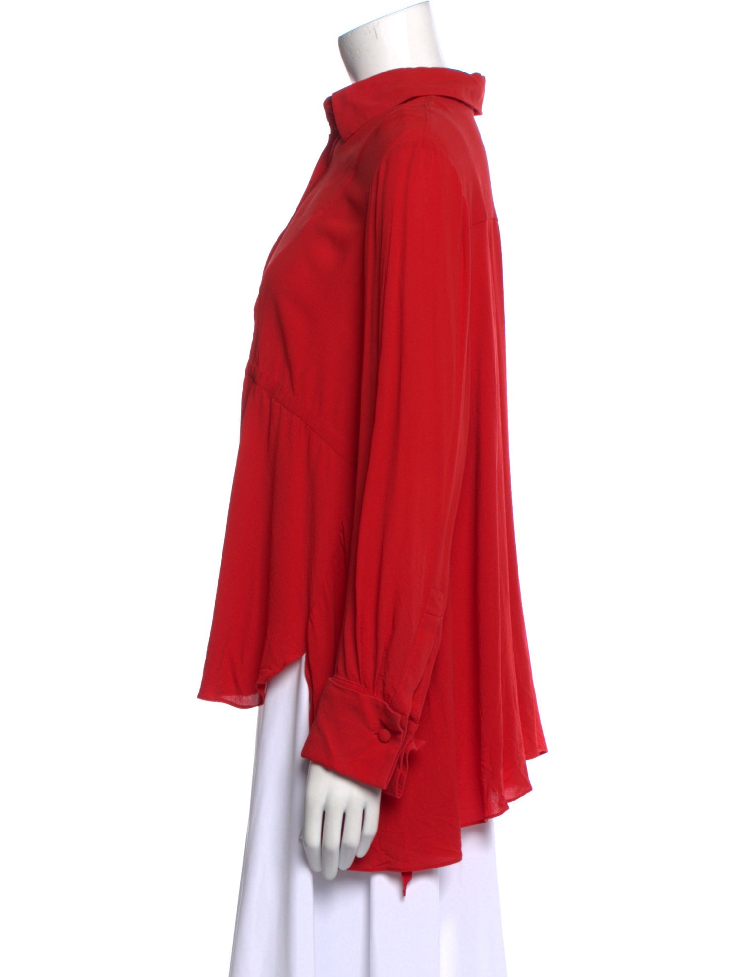 Alexander McQueen Silk Long Sleeve Blouse