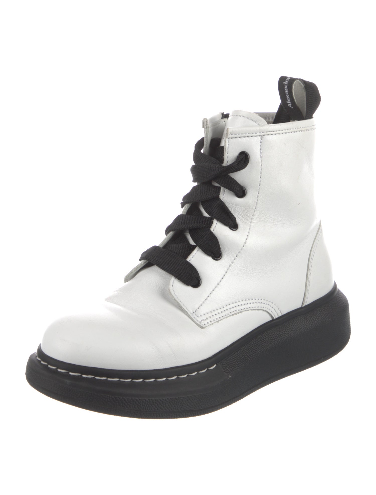 Alexander McQueen Leather Wedge Sneakers
