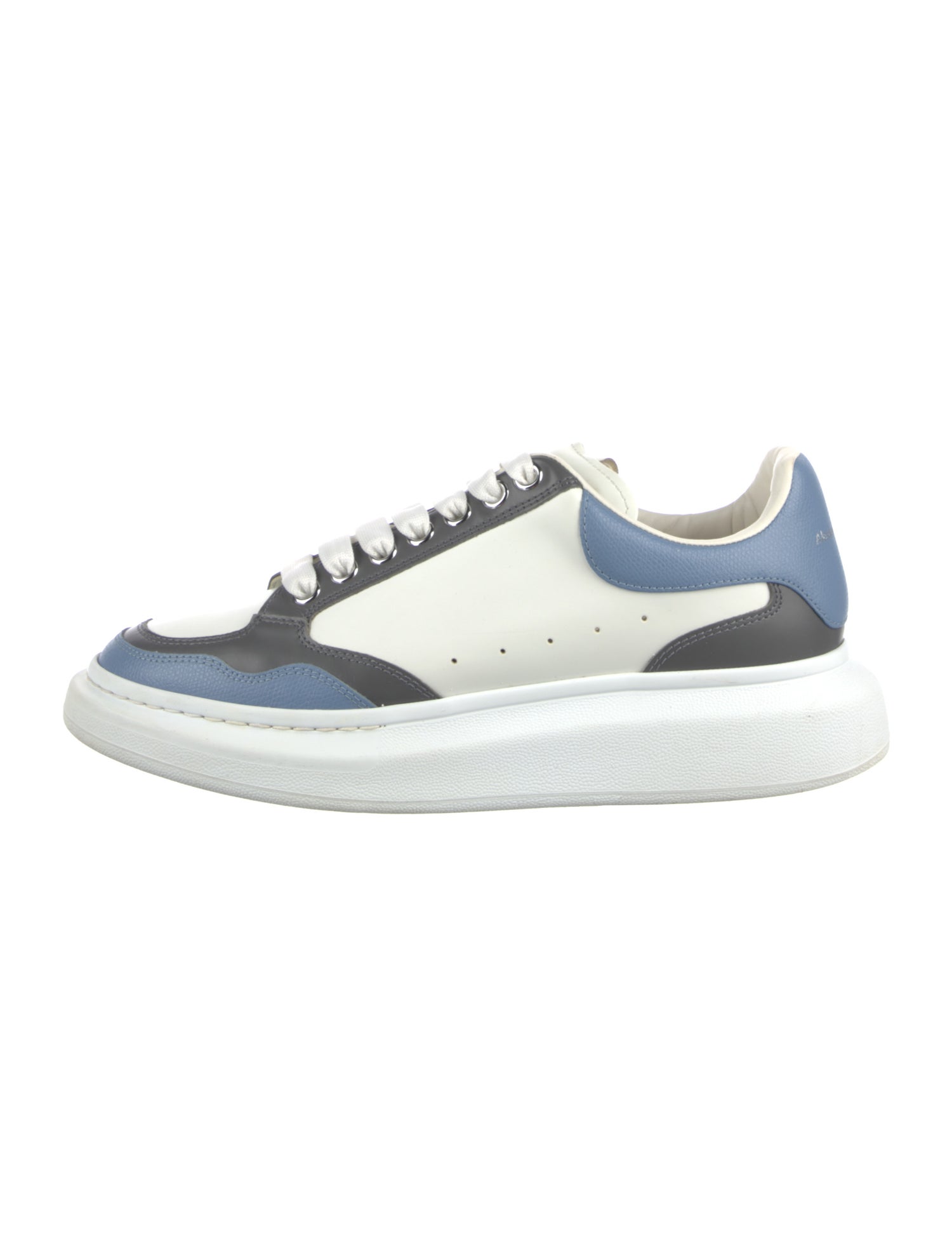 Alexander McQueen Leather Colorblock Pattern Athletic Sneakers