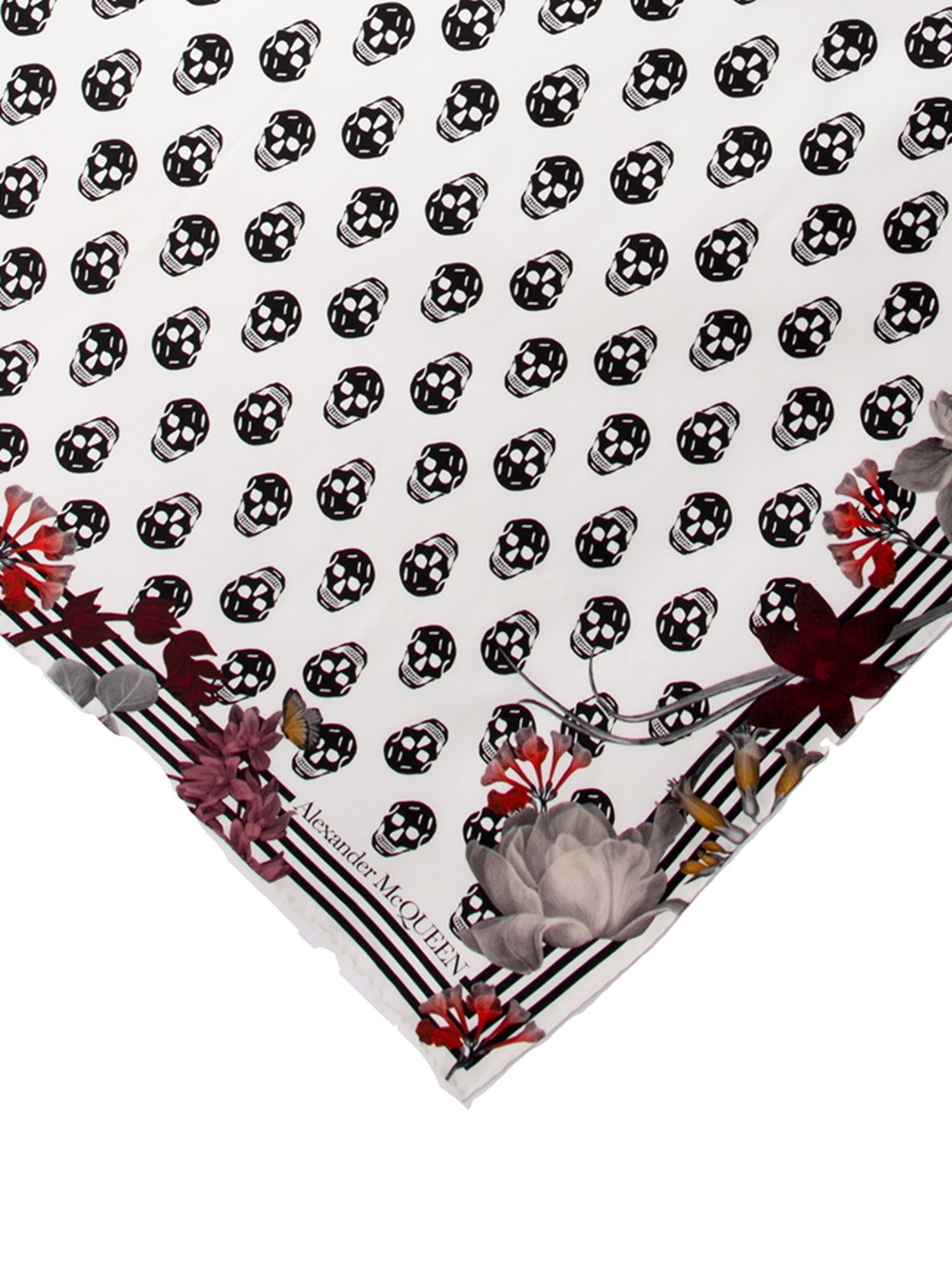 Alexander McQueen Silk Skull Scarf w/ Tags