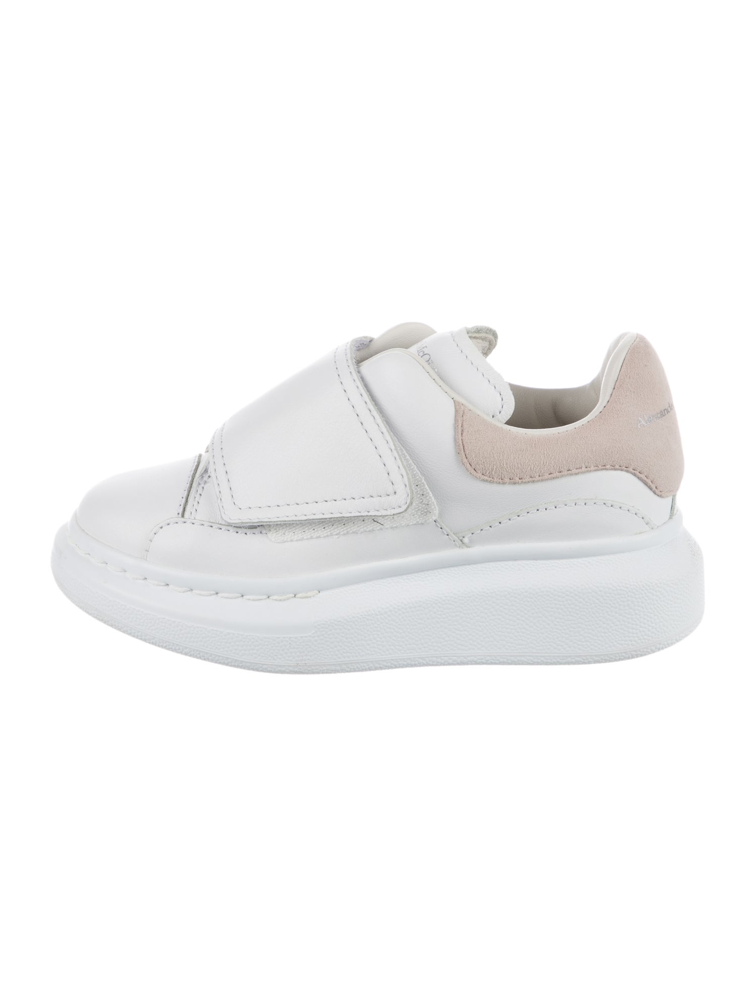 Alexander McQueen toddler girls' white and pink sneakers