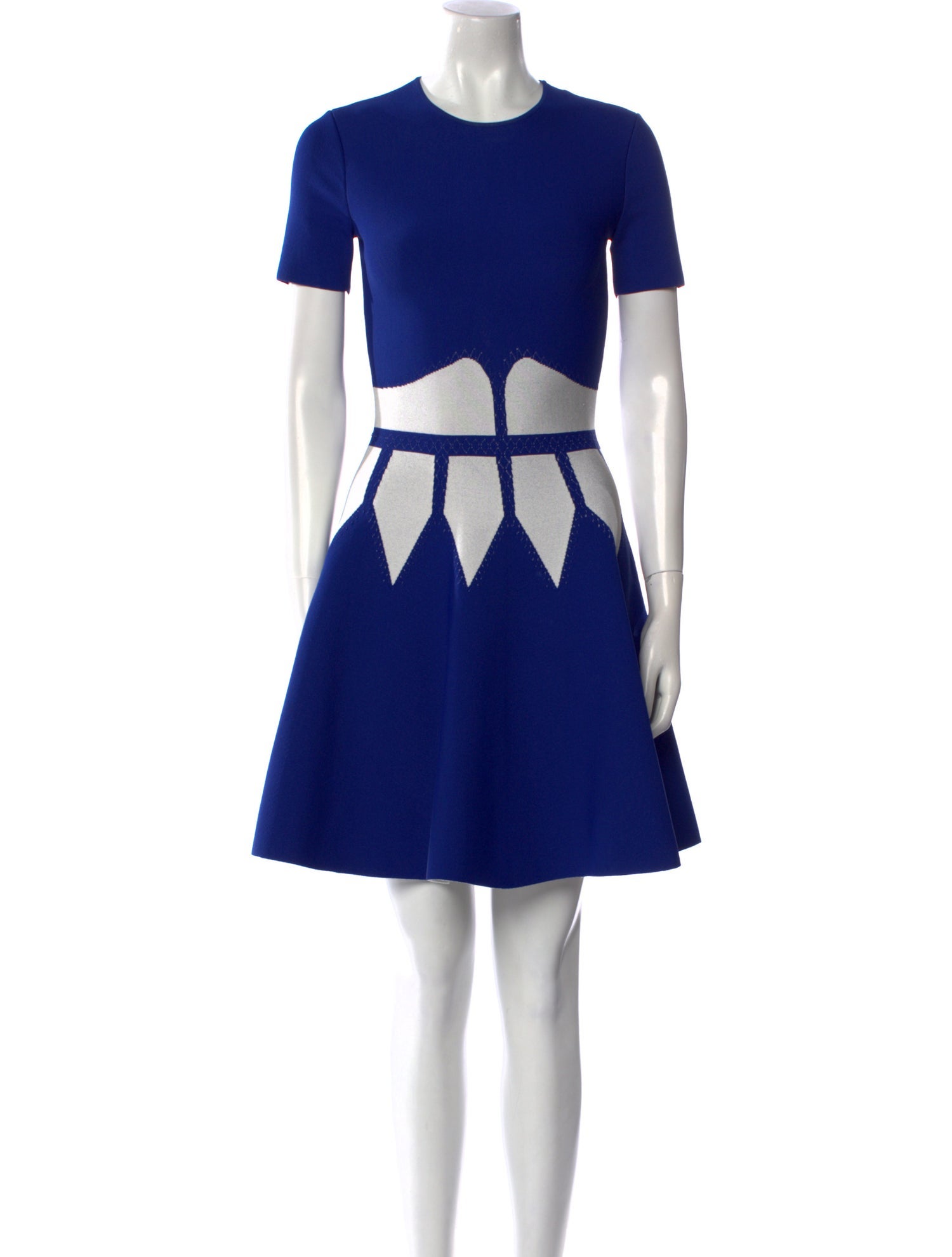 Alexander McQueen Colorblock Pattern Mini Dress