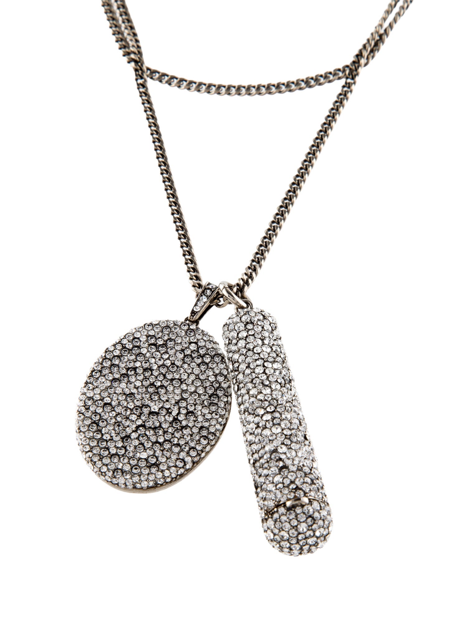 Alexander McQueen Crystal Locket & Perfume Holder Pendant Necklace