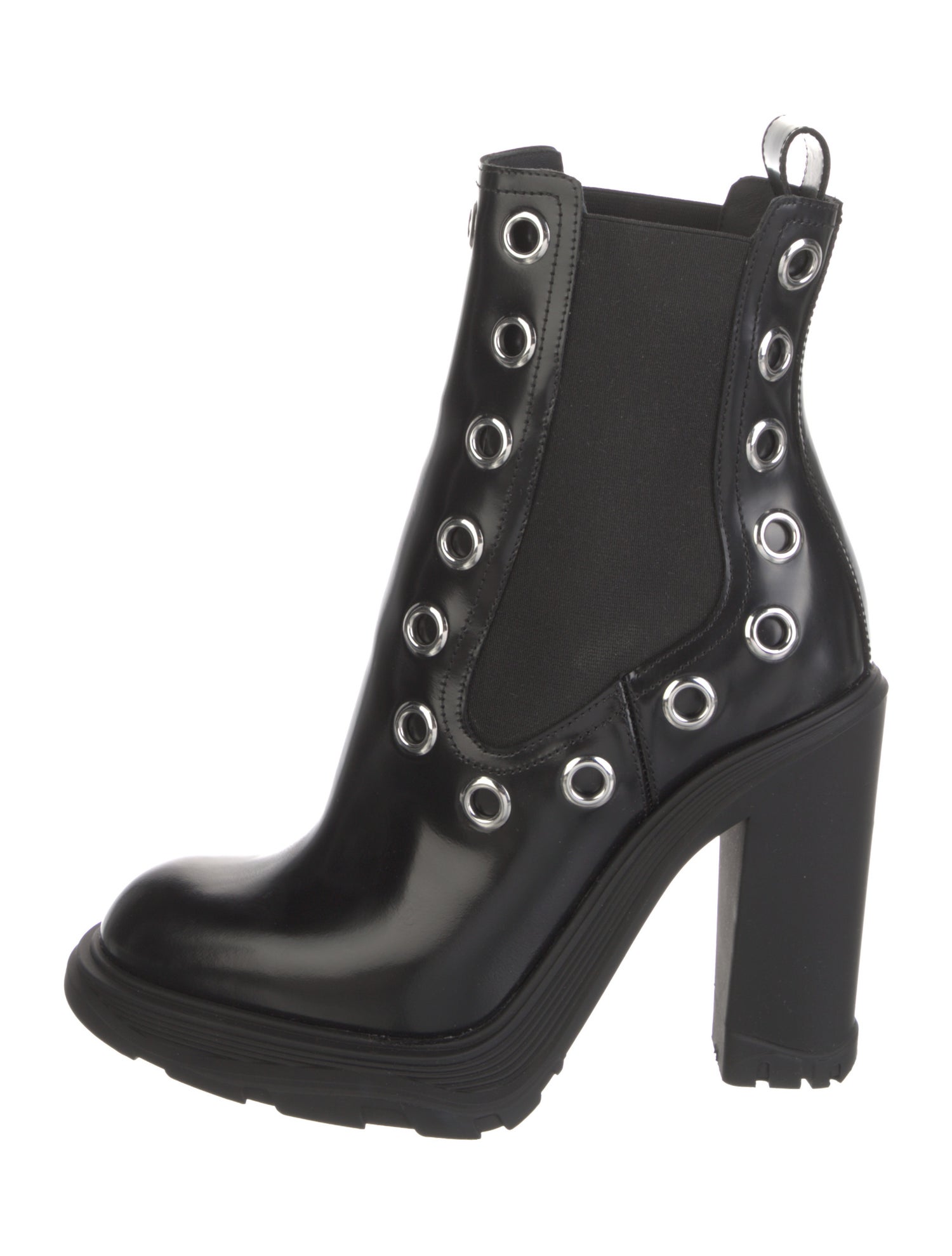 Alexander McQueen Leather Studded Accents Combat Boots