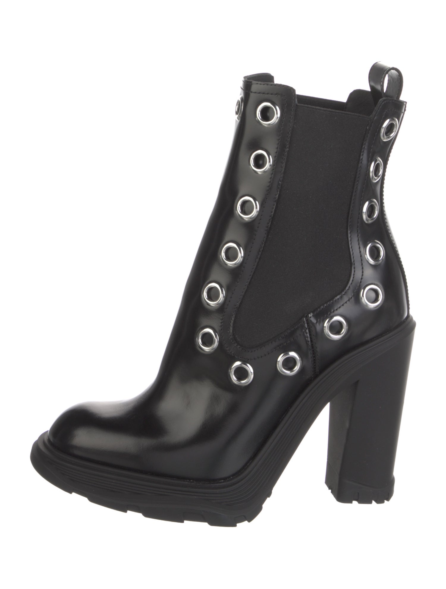 Alexander McQueen Leather Studded Accents Combat Boots