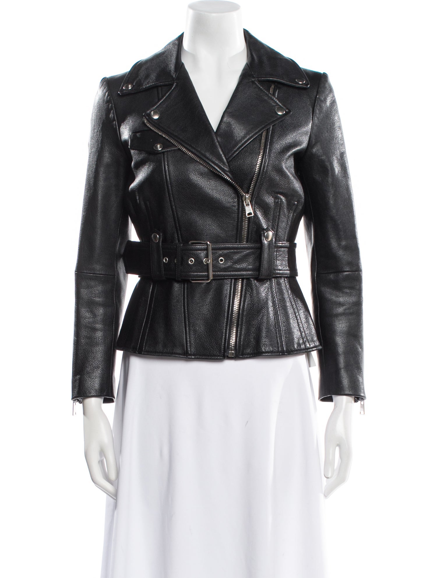 Alexander McQueen Calf Leather Biker Jacket