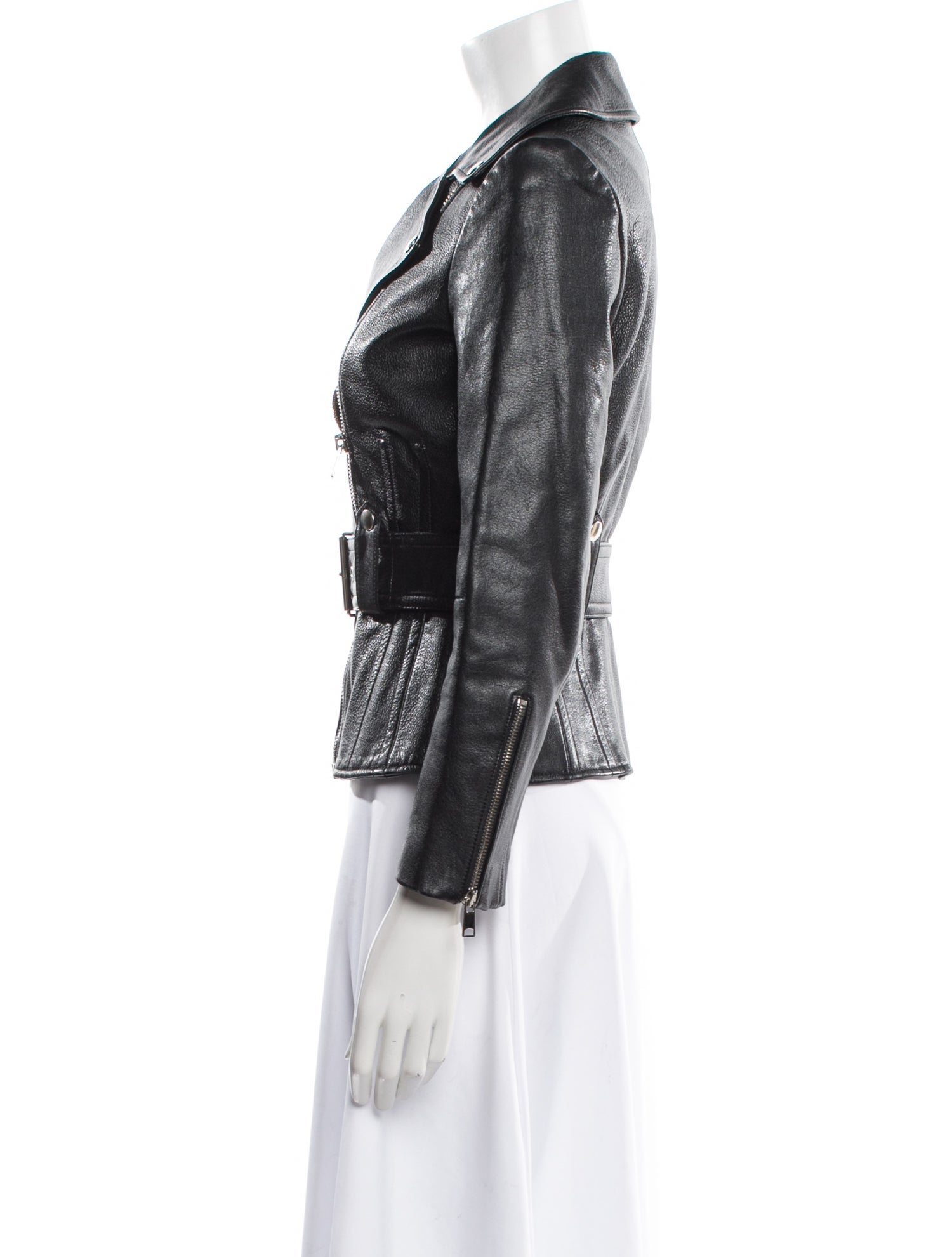 Alexander McQueen Calf Leather Biker Jacket