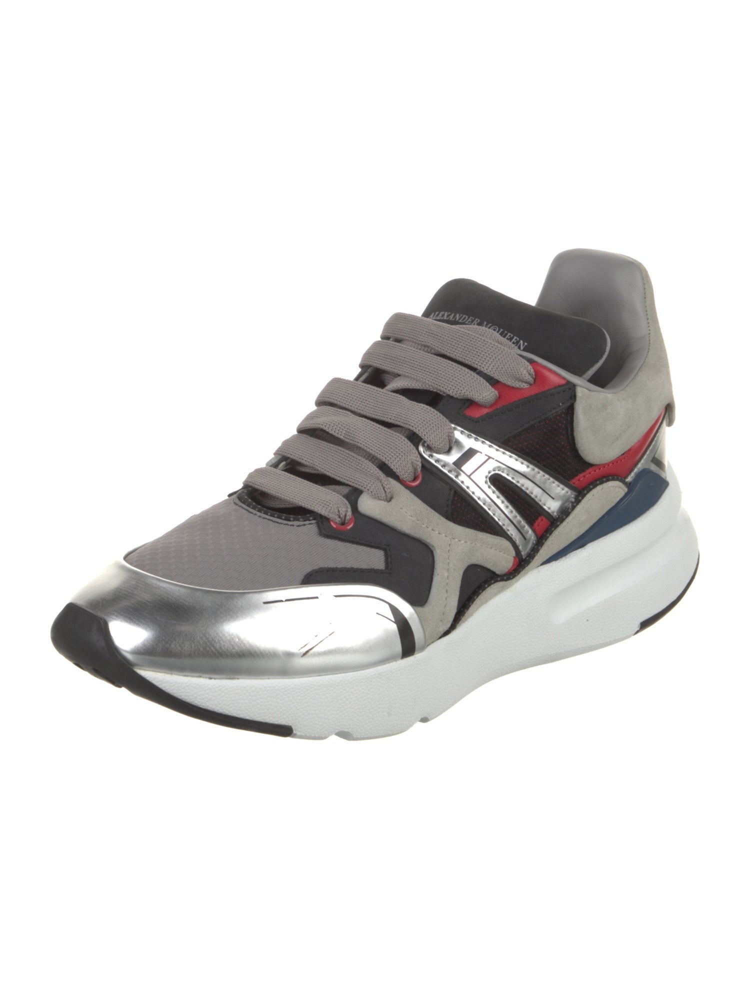 Alexander McQueen Suede Printed Athletic Sneakers