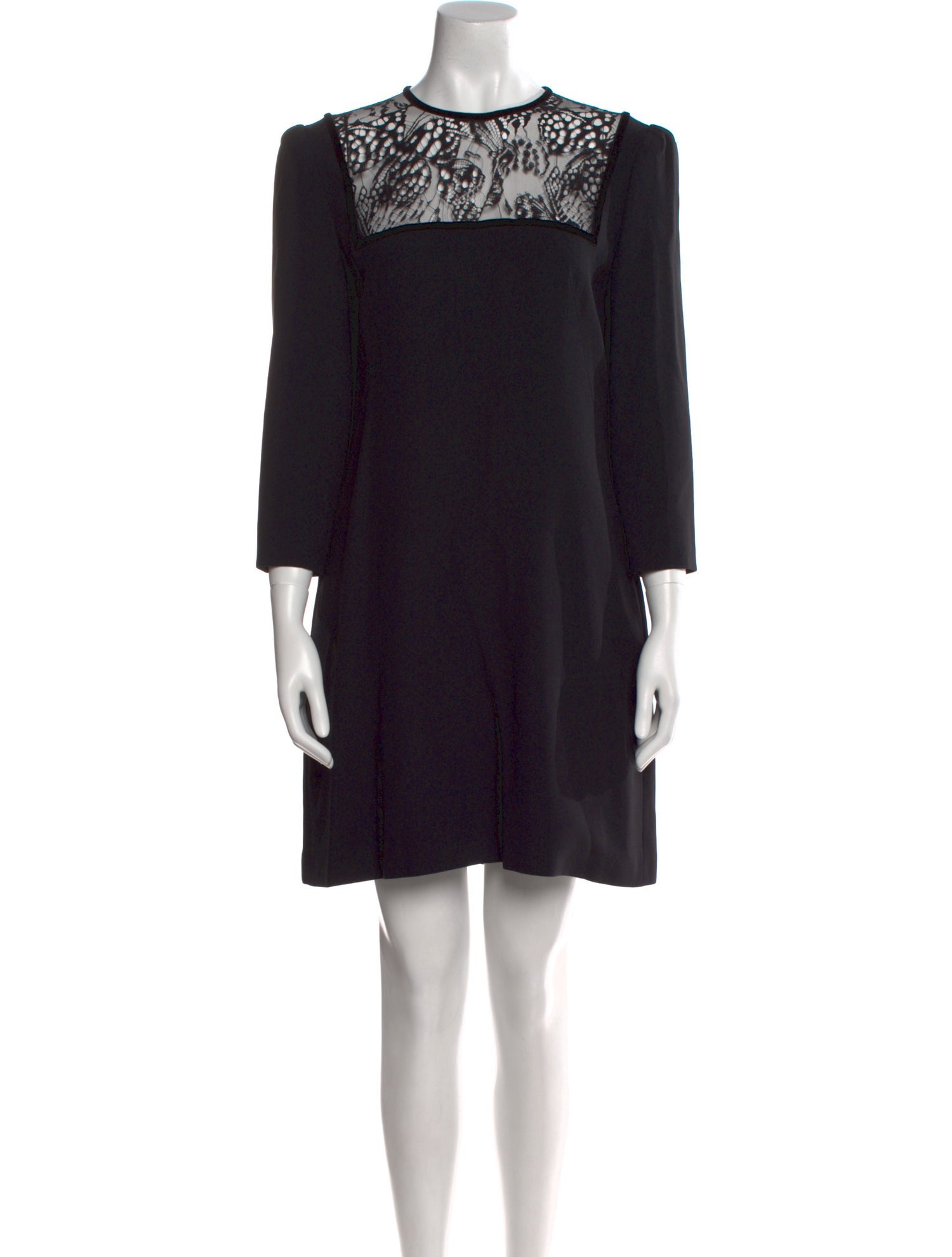 Alexander McQueen Lace Pattern Mini Dress