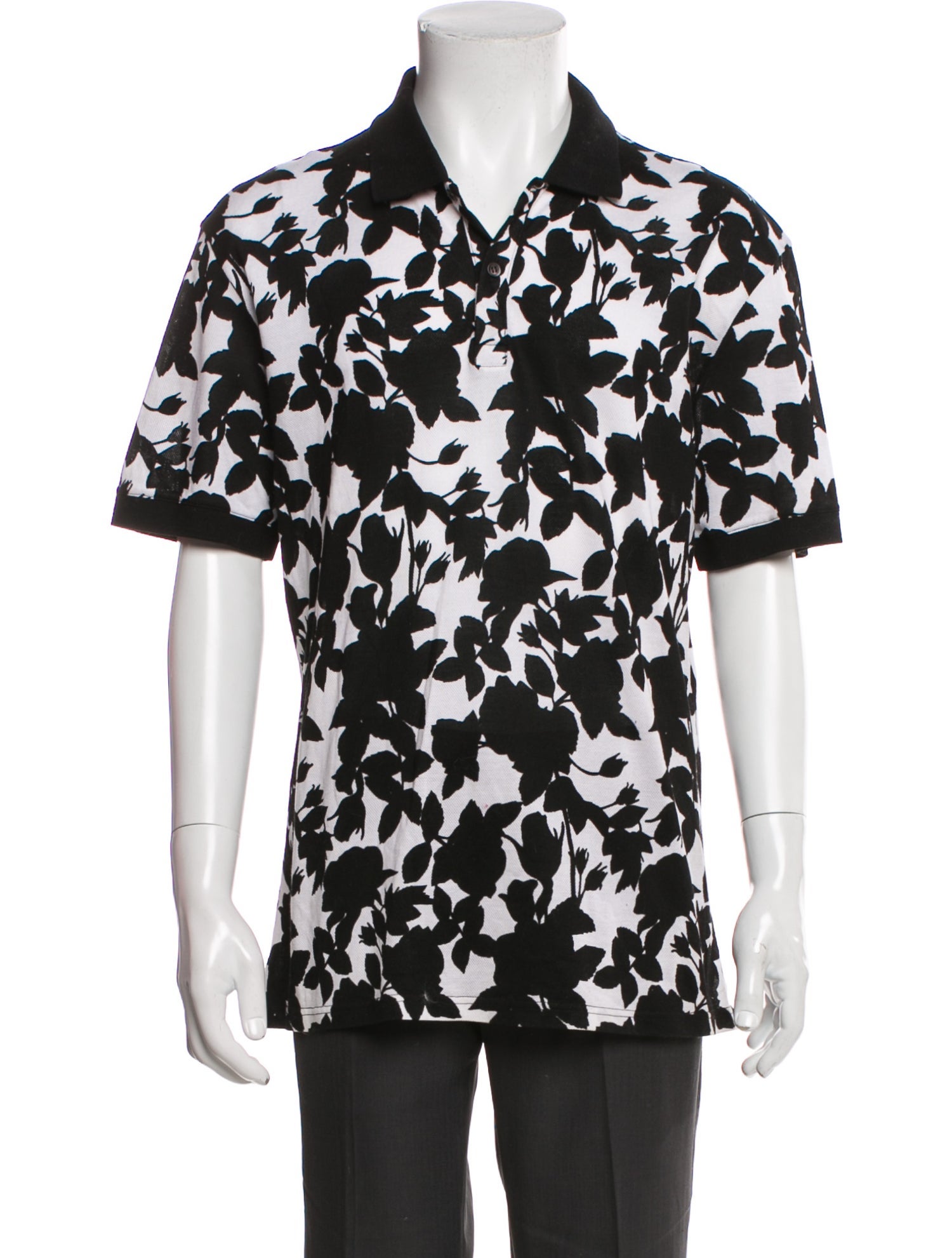 Alexander McQueen 2016 Floral Print Polo Shirt