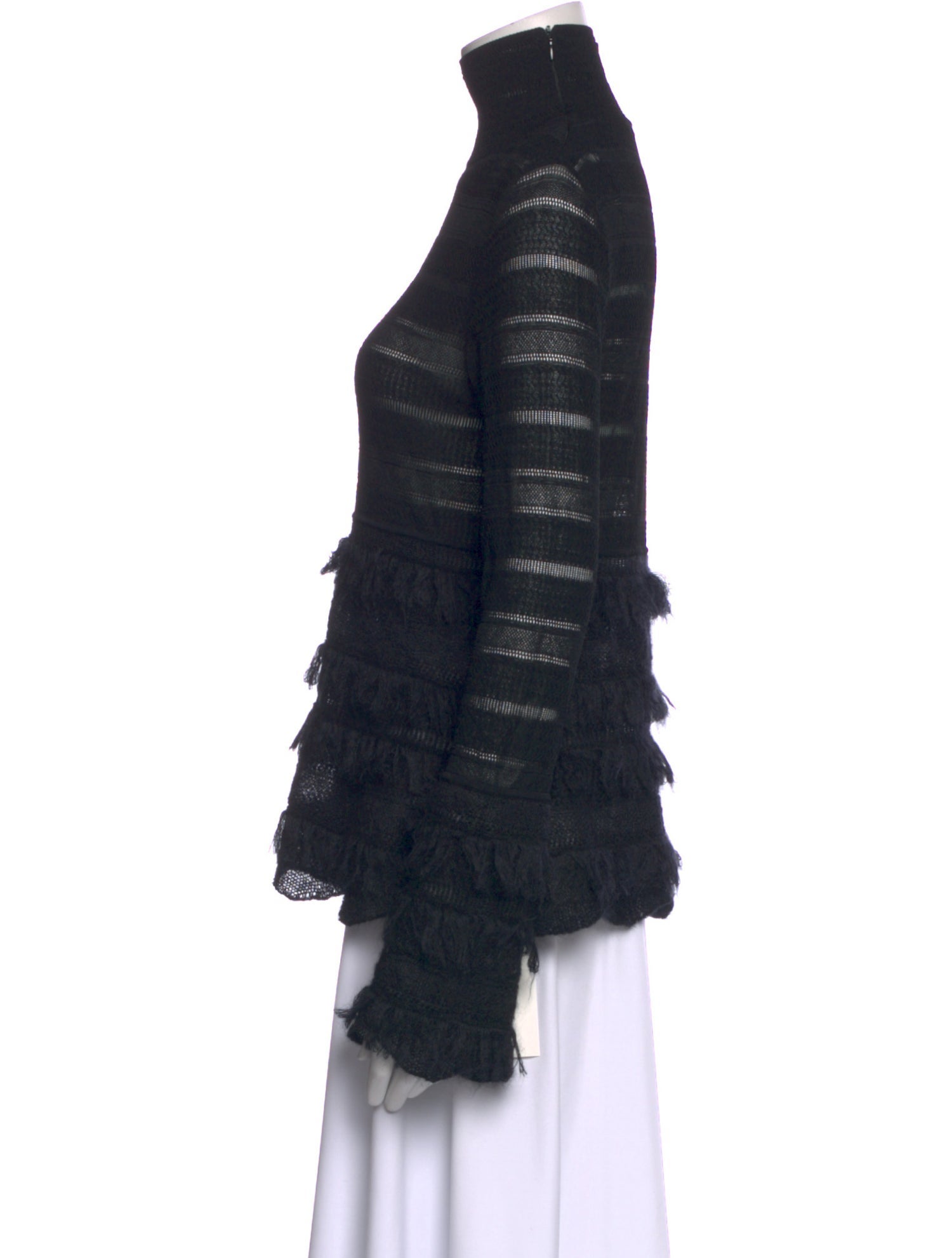 Alexander McQueen Striped Turtleneck Top