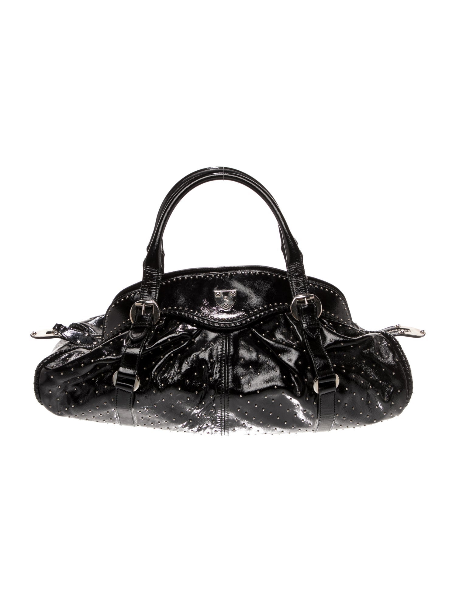 Alexander McQueen Patent Leather Top Handle Bag