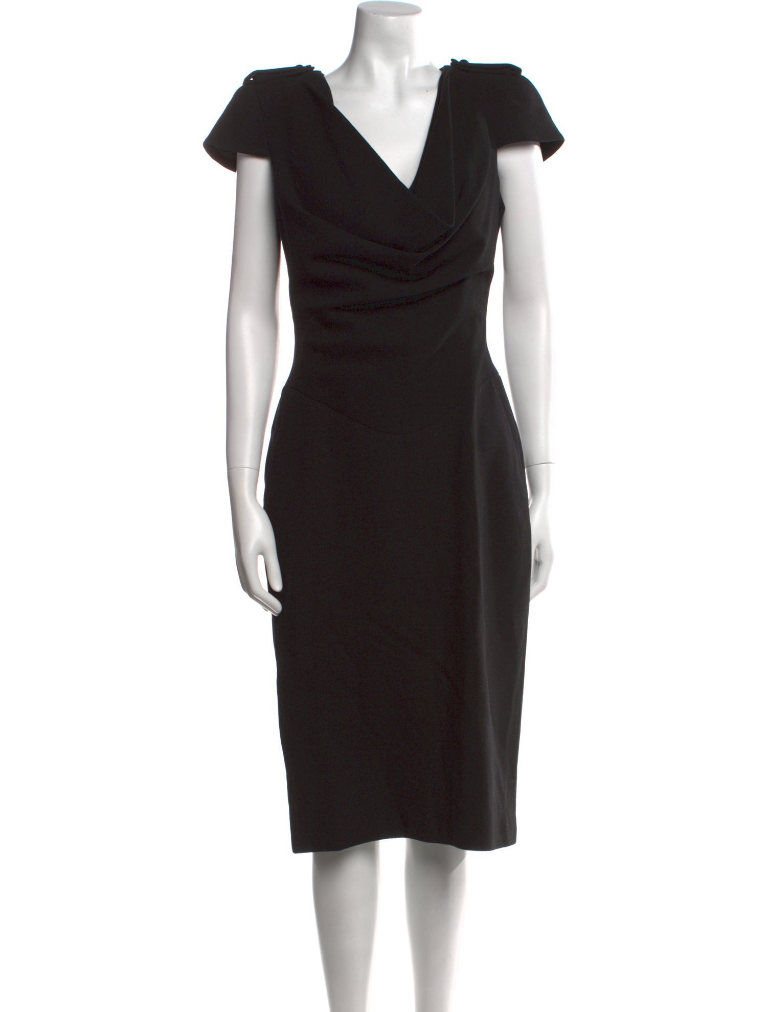 Alexander McQueen Virgin Wool Midi Length Dress