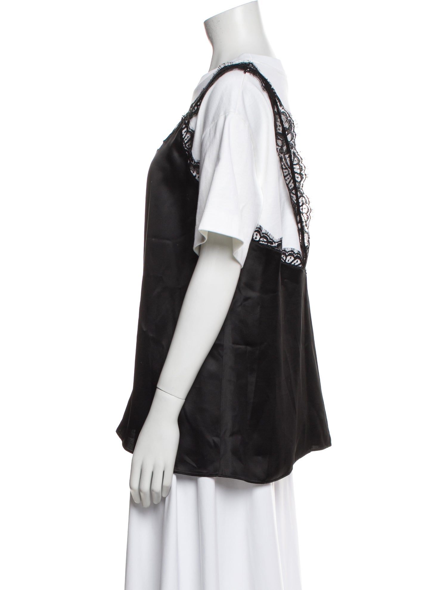 Alexander McQueen V-Neck Short Sleeve Blouse