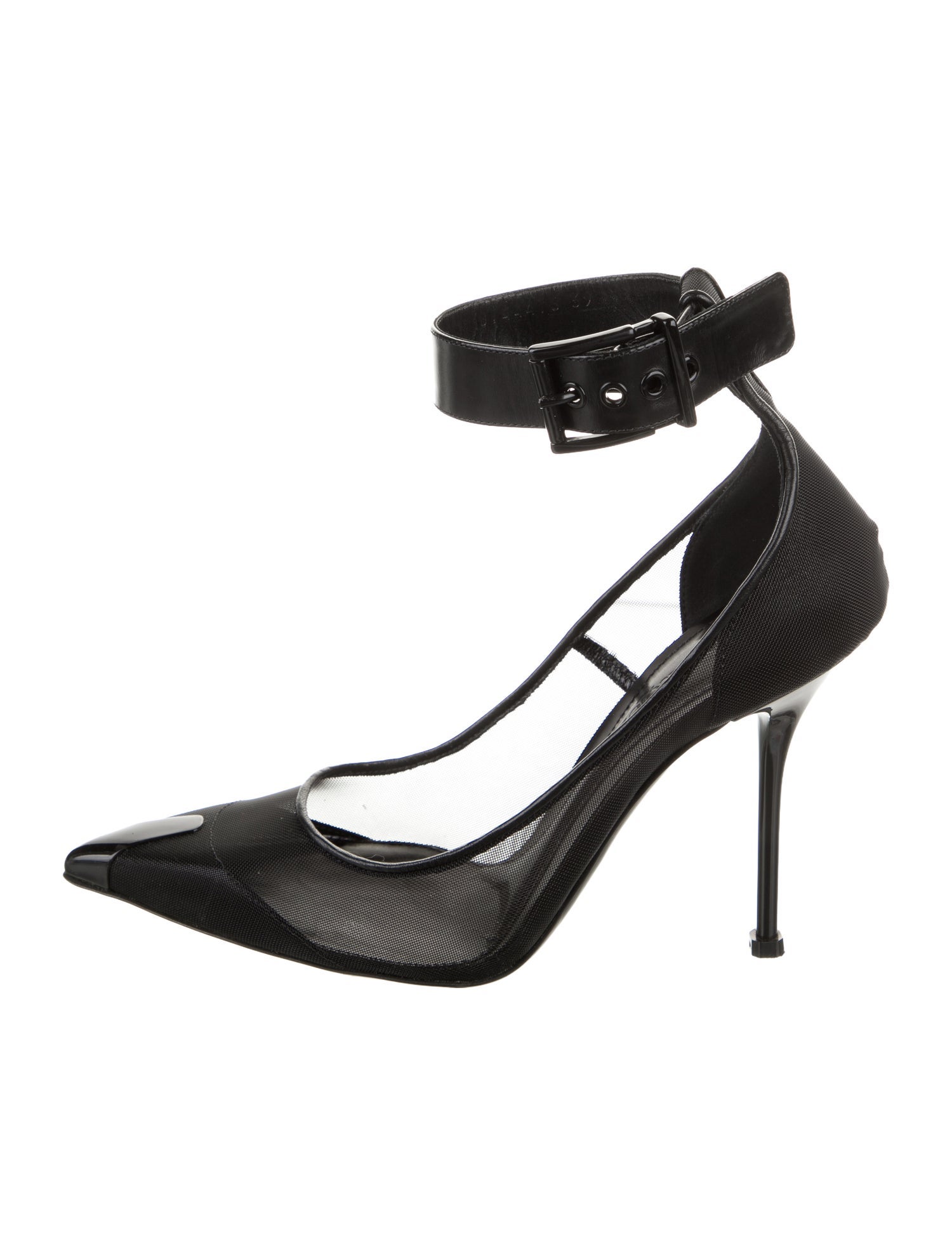 Alexander McQueen Leather D'Orsay Pumps