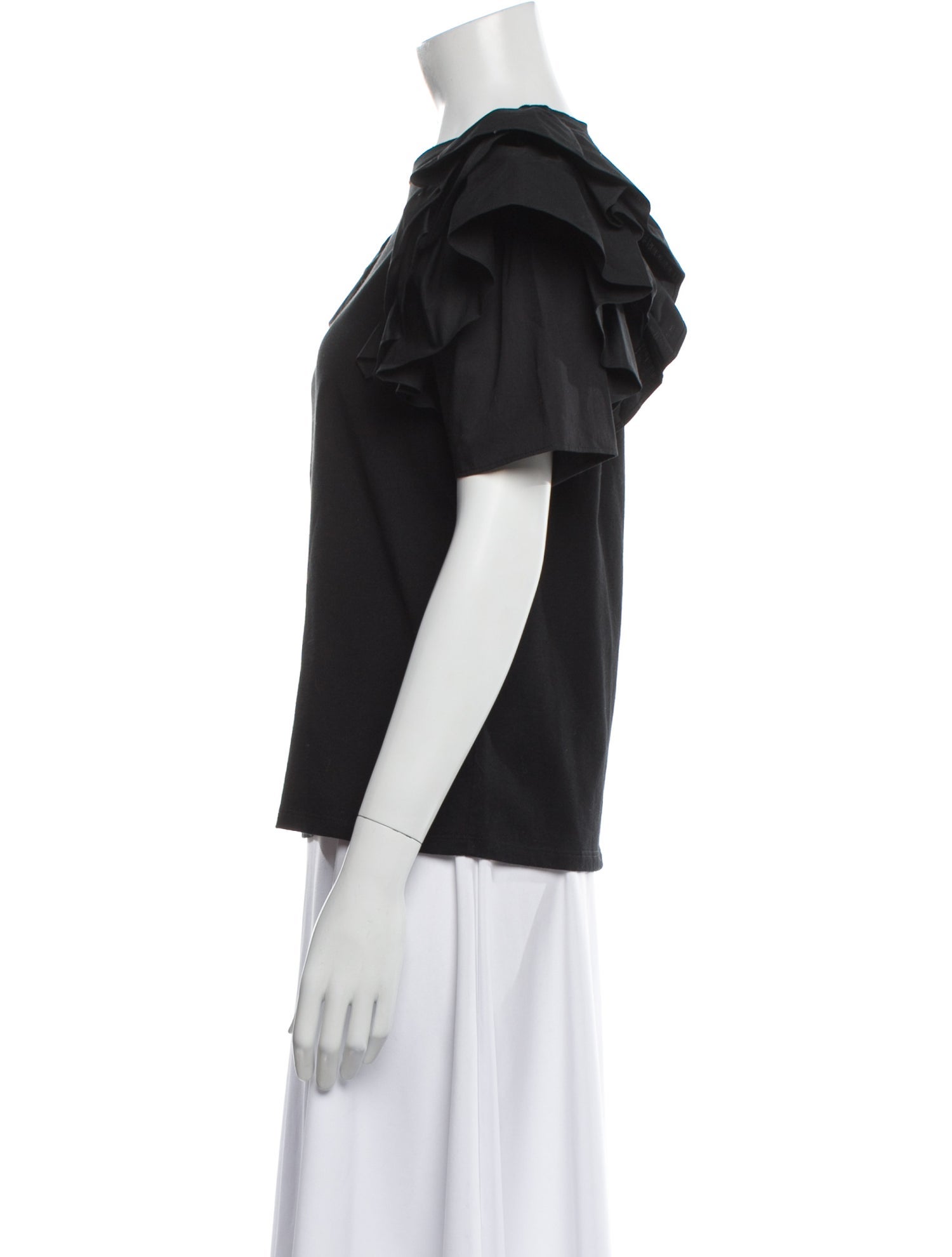 Alexander McQueen Scoop Neck Short Sleeve Blouse w/ Tags