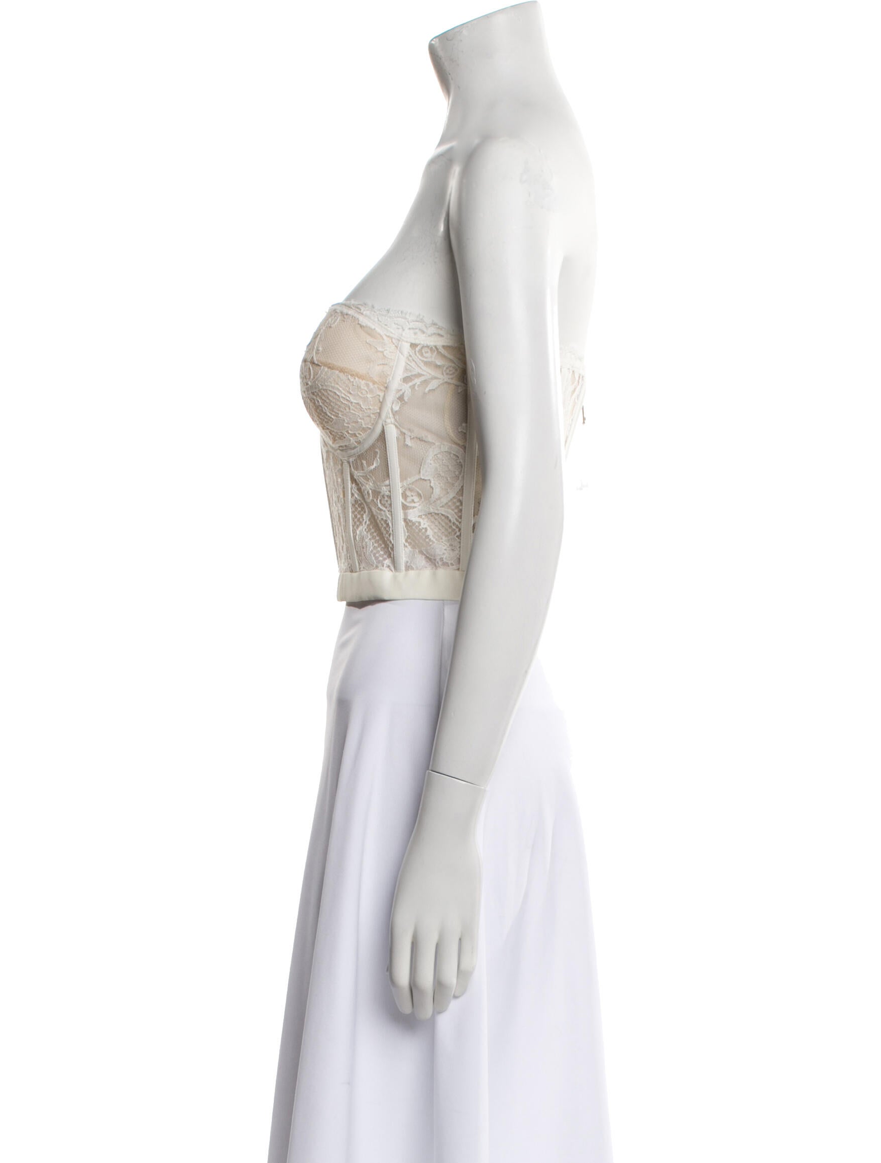 Alexander McQueen 2021 Strapless Crop Top