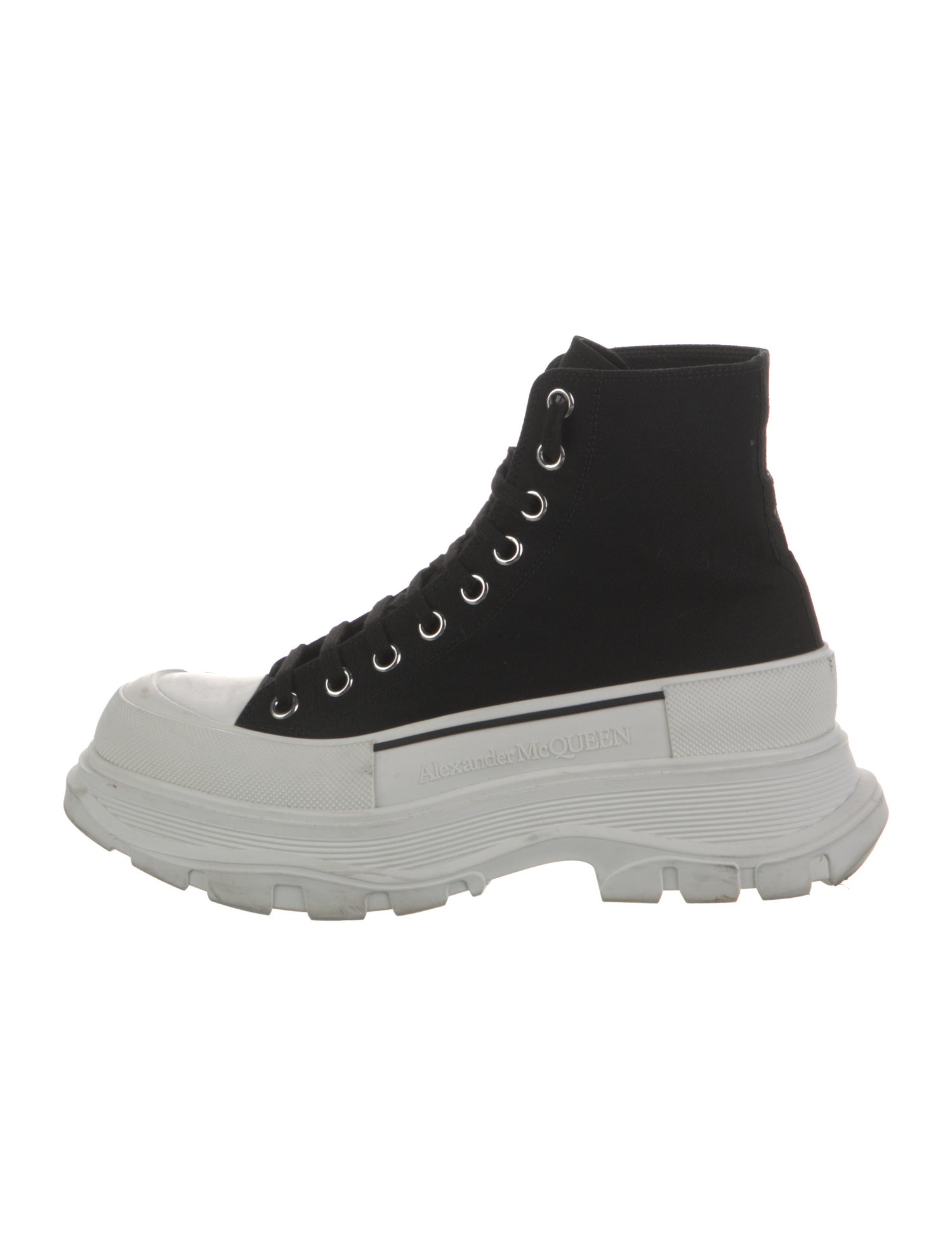 Alexander McQueen Canvas Colorblock Pattern Sneakers