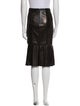 Alexander McQueen Leather Knee-Length Skirt