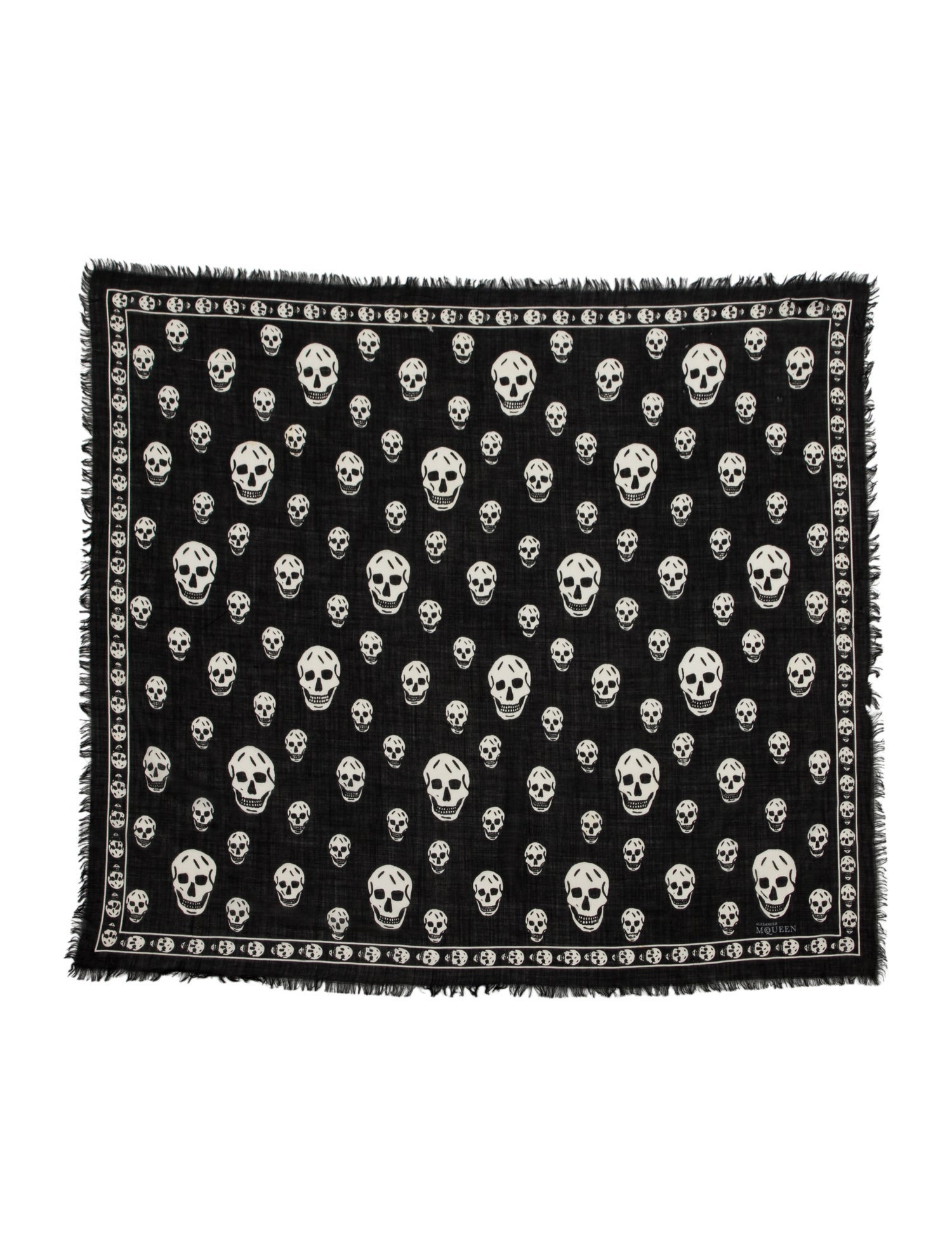 Alexander McQueen Wool Skull Scarf