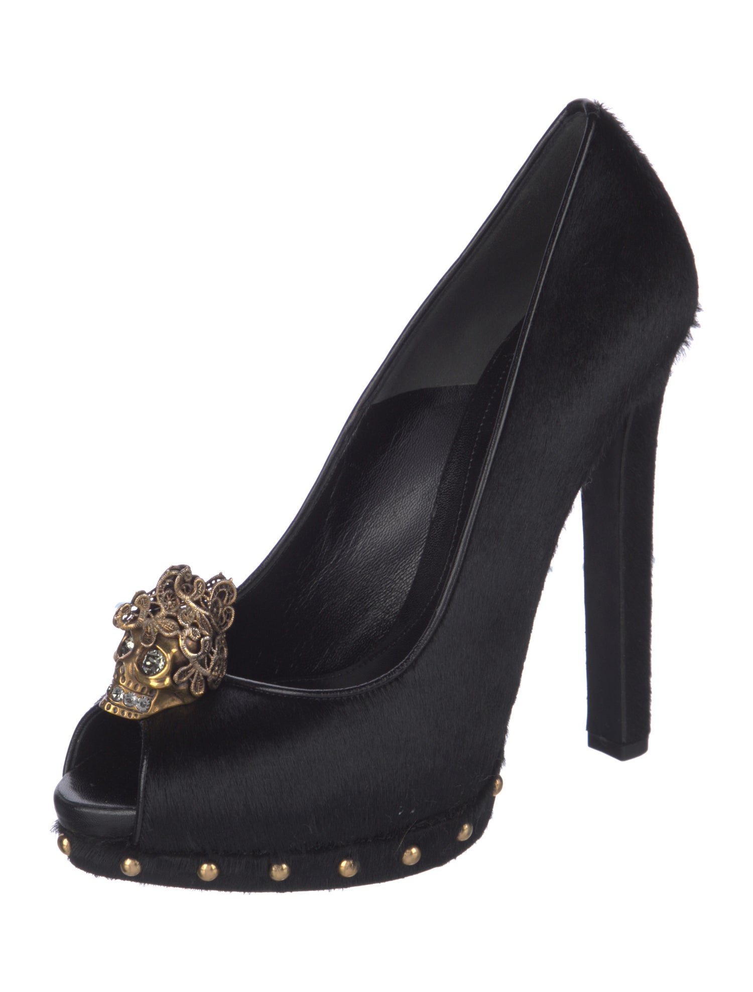 Alexander McQueen Skull Ponyhair Pumps