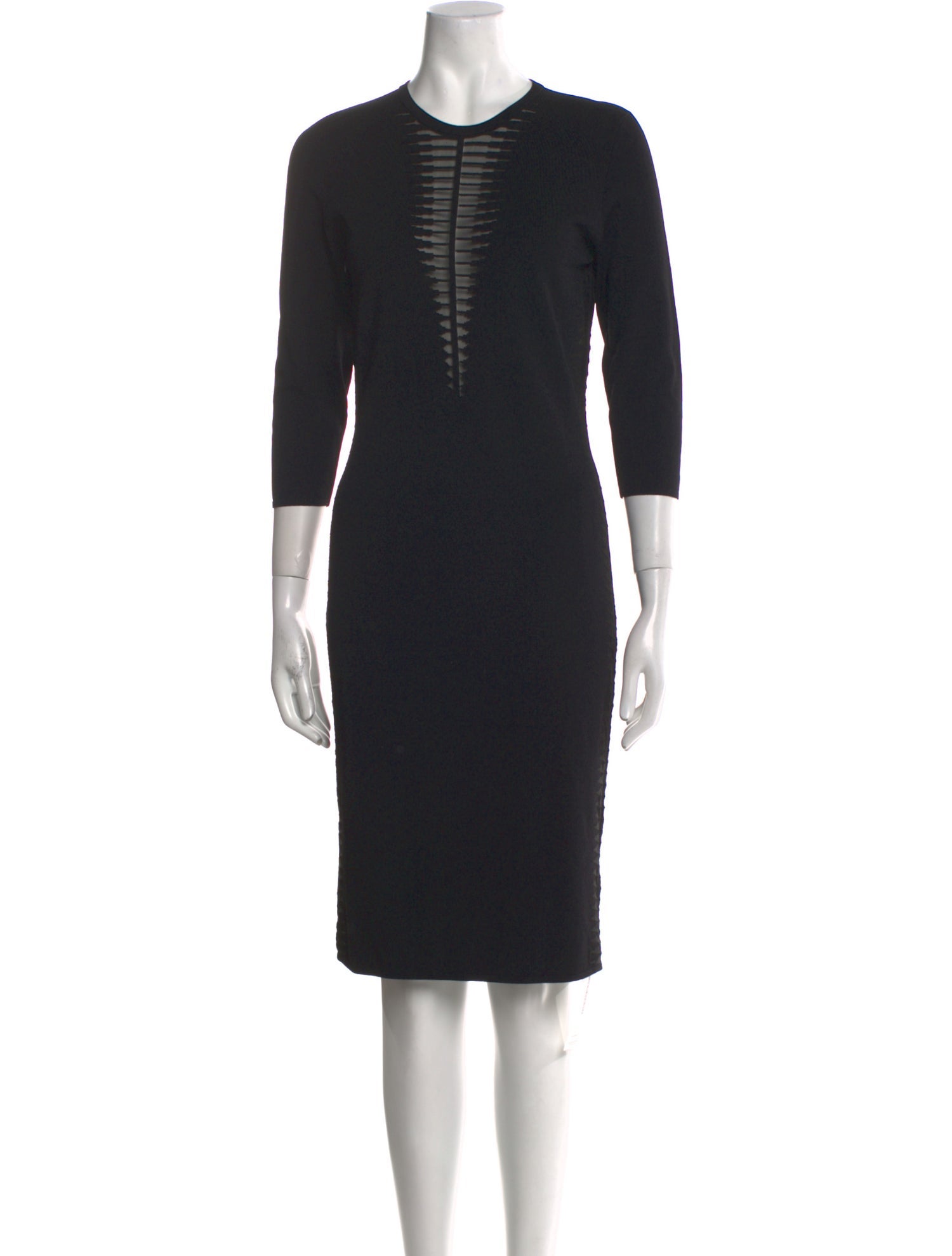 Alexander McQueen Crew Neck Knee-Length Dress