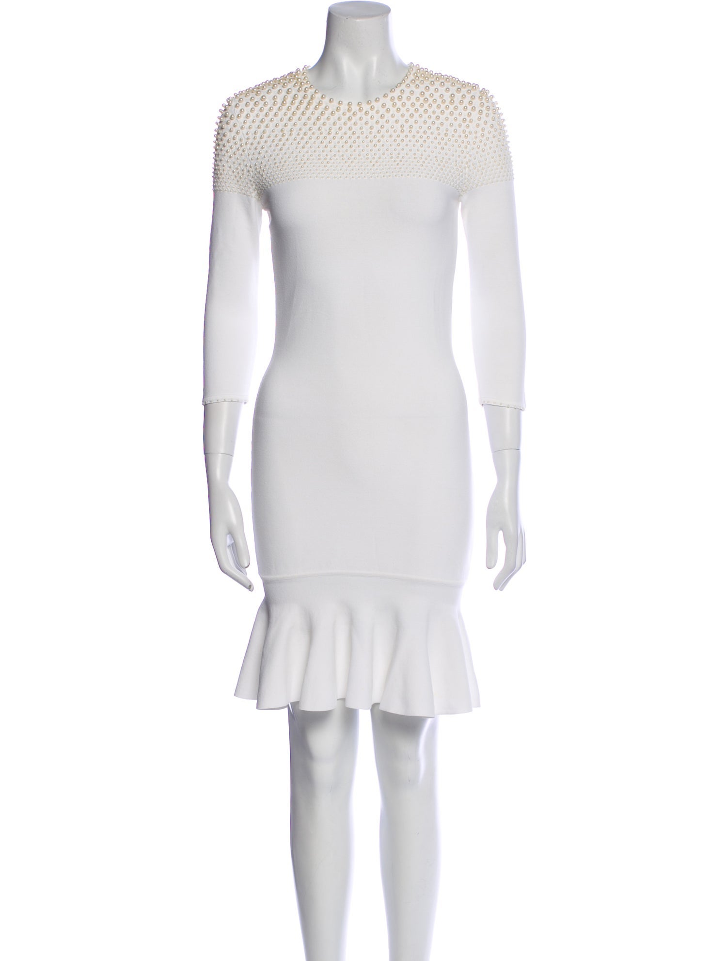 Alexander McQueen Crew Neck Knee-Length Dress