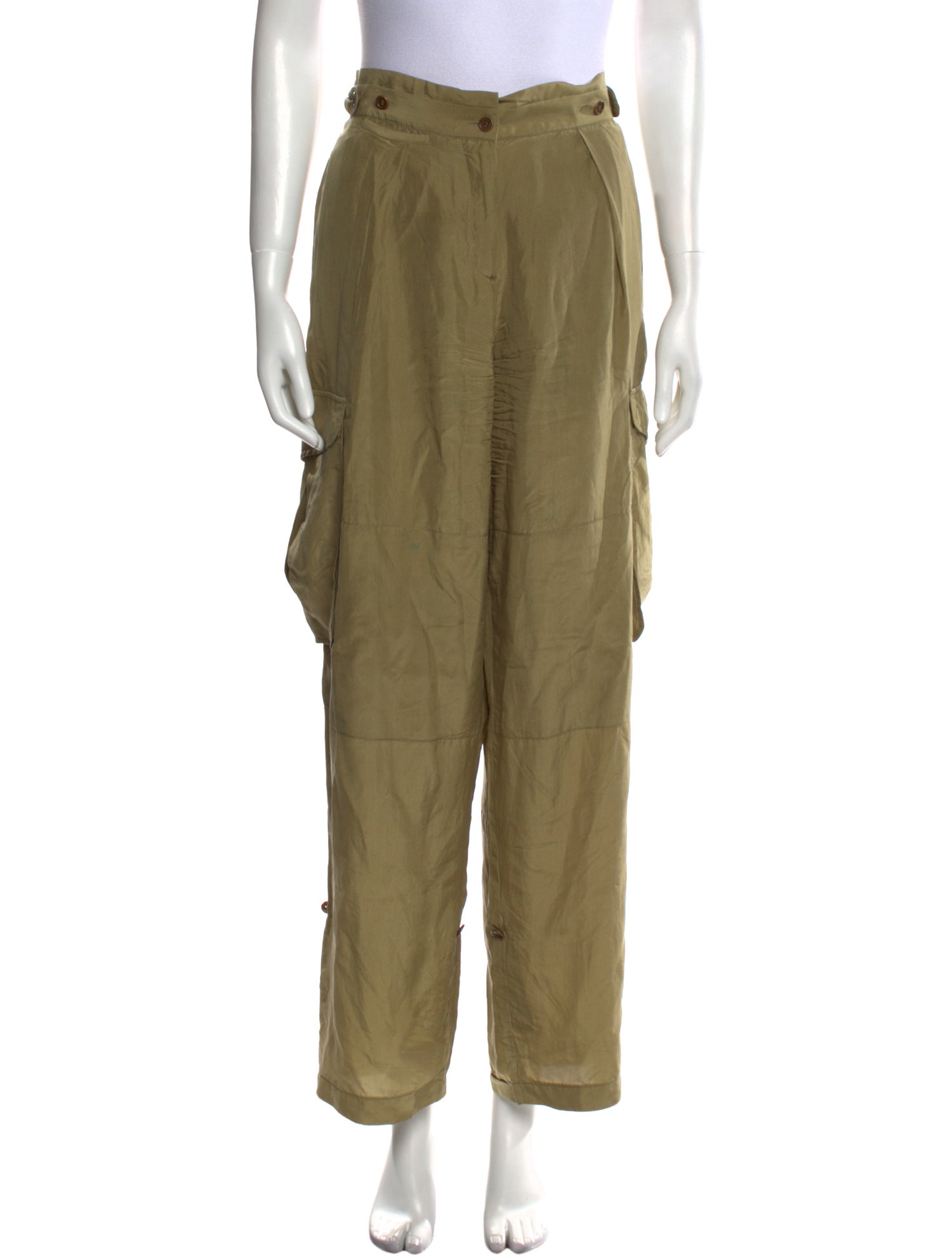 Alexander McQueen Silk Wide Leg Pants