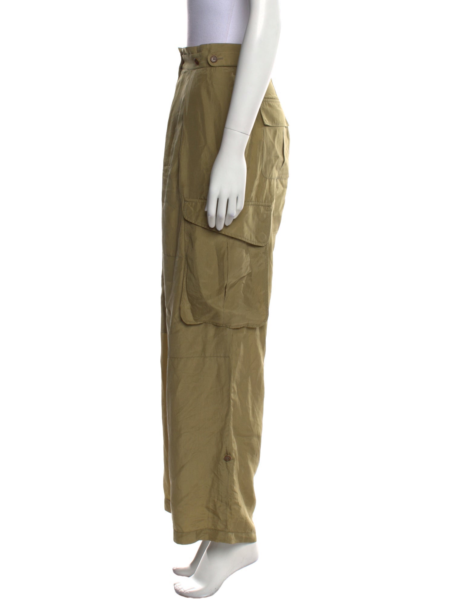 Alexander McQueen Silk Wide Leg Pants