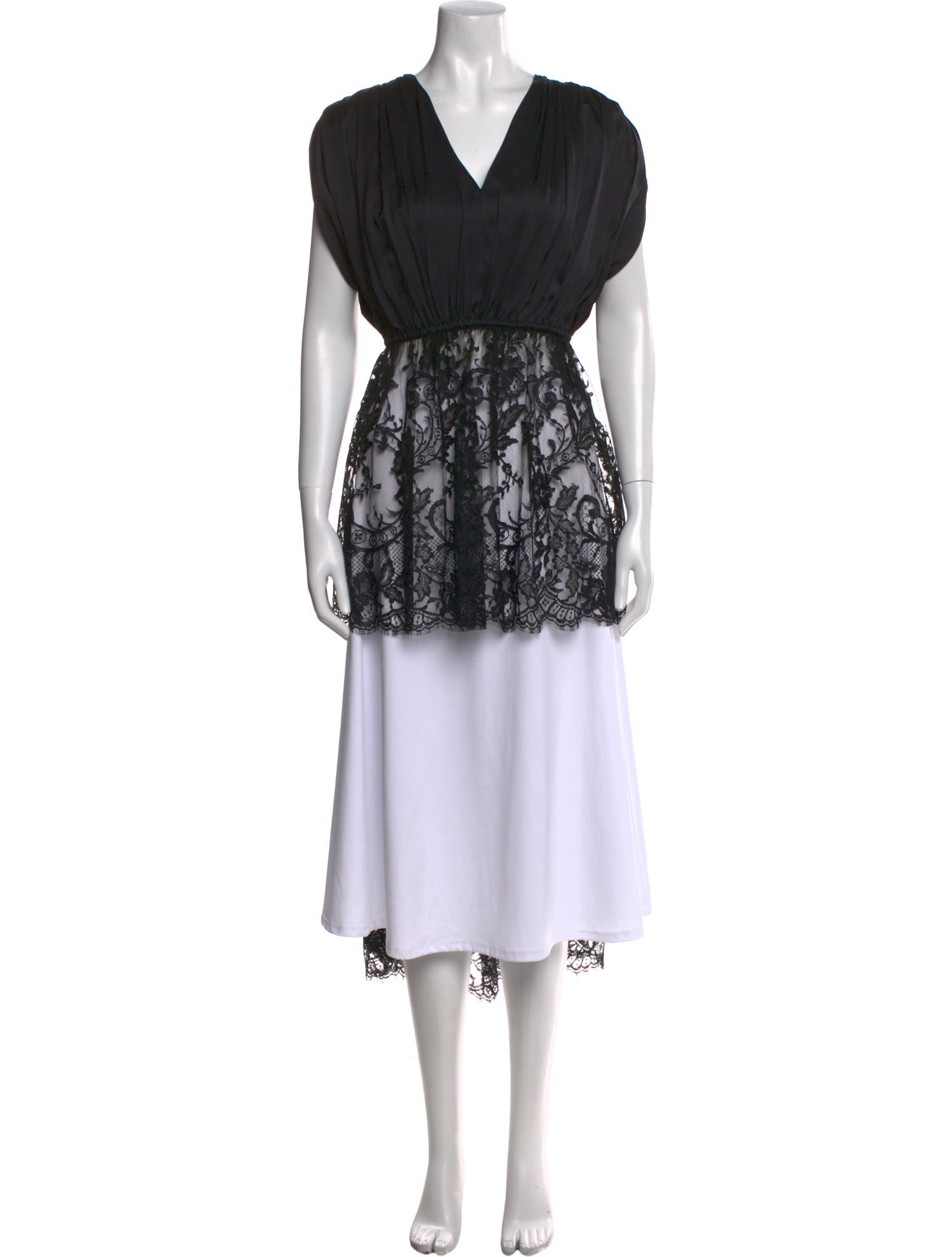 Alexander McQueen V-Neck Three-Quarter Sleeve Tunic