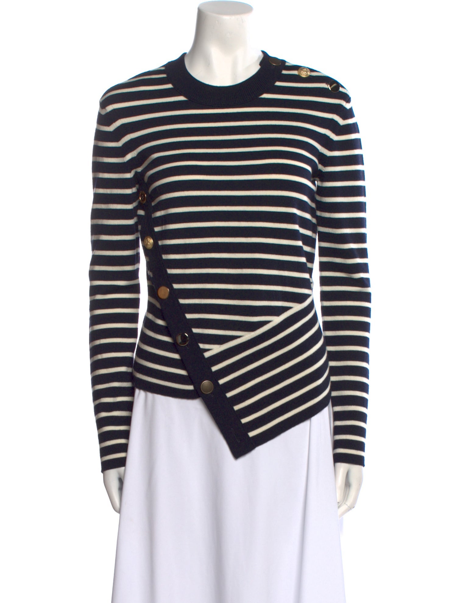 Alexander McQueen Wool Striped T-Shirt